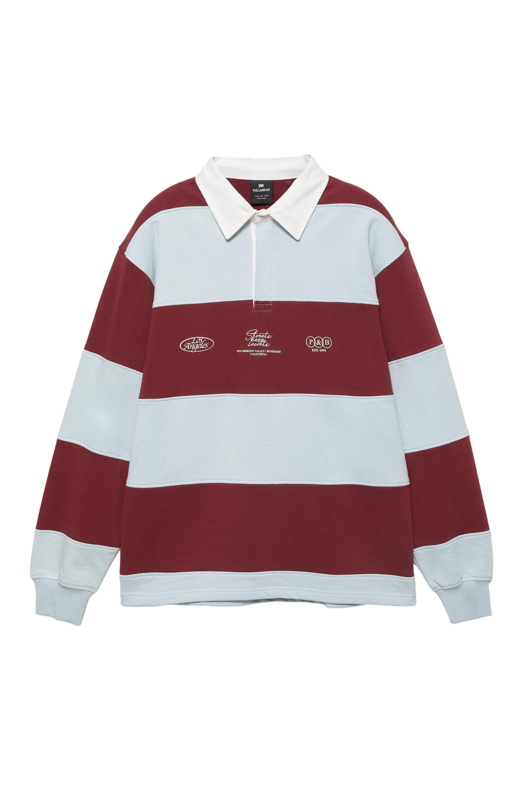 Çizgili uzun kollu polo - Görsel 3