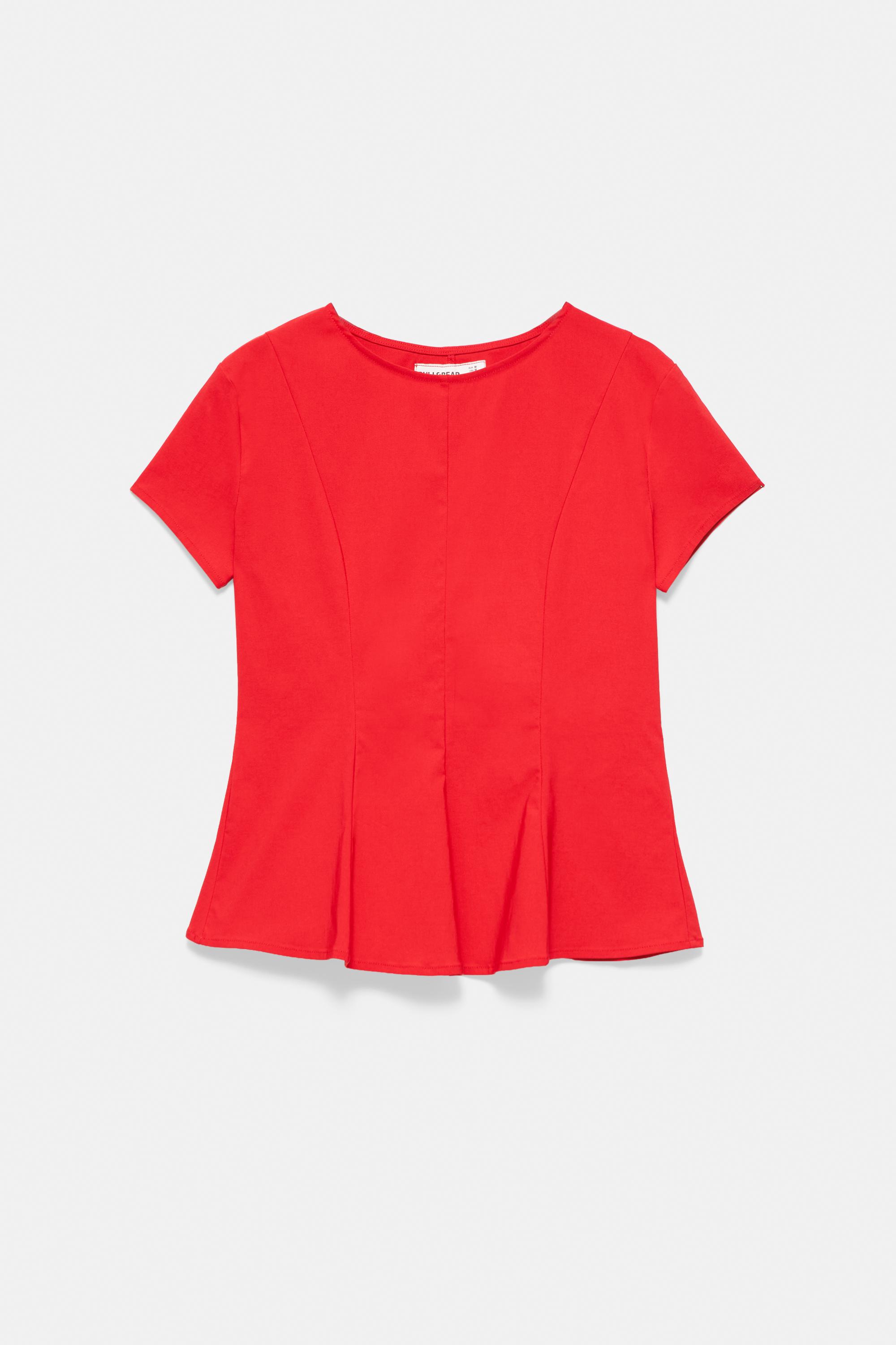 Peplum top — Red