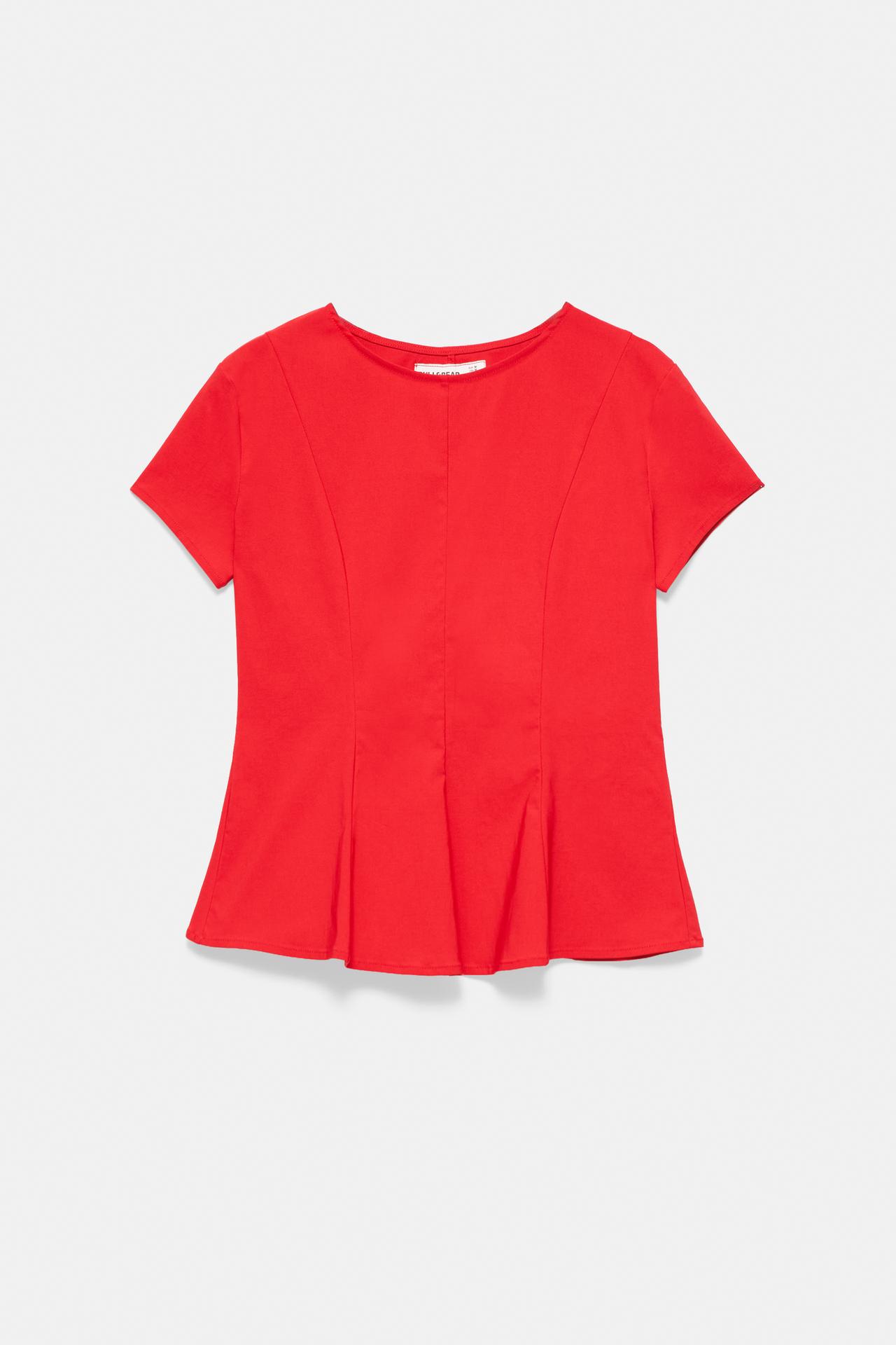 Peplum top — Red