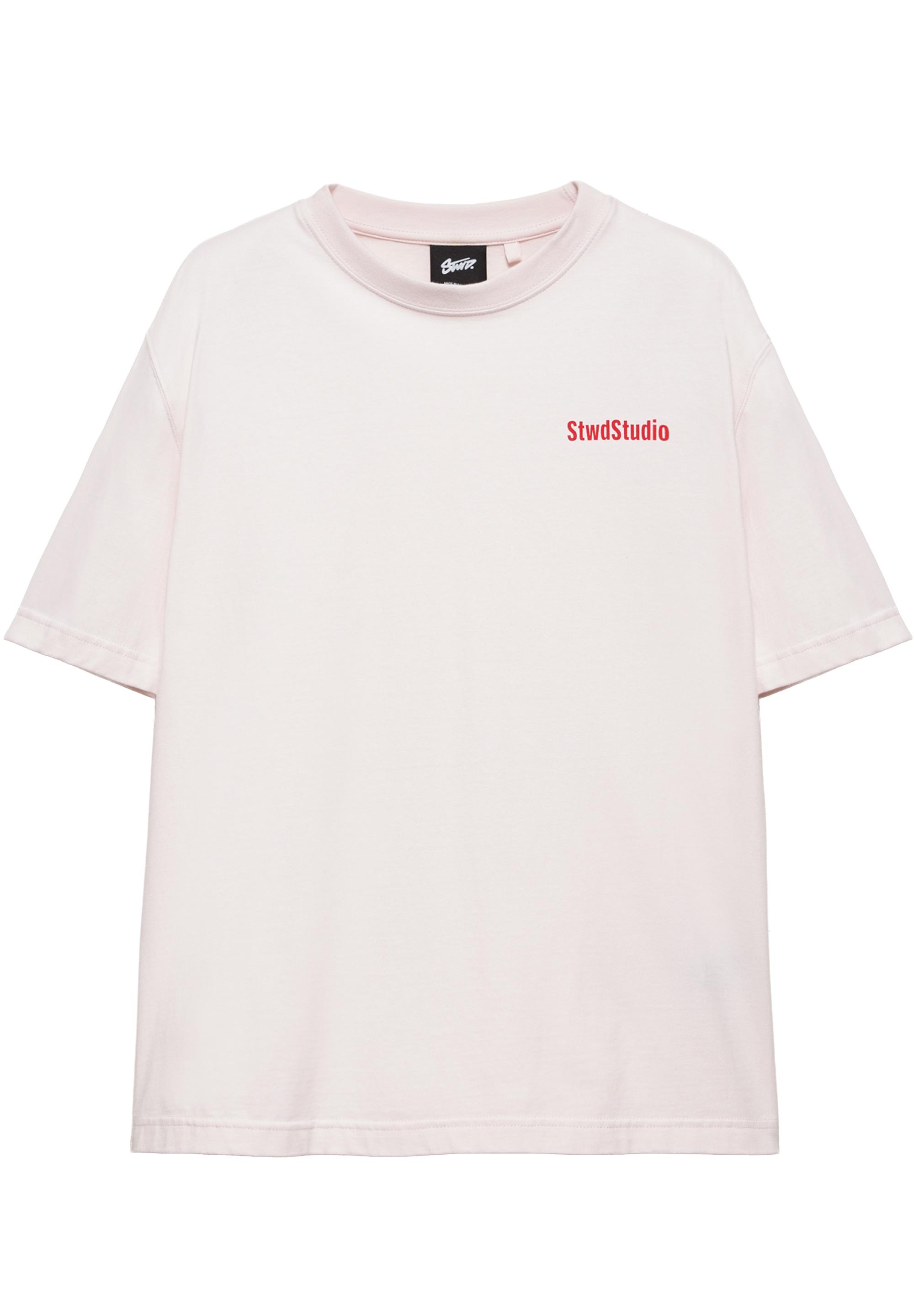 STWD Studio label T-shirt — Pastel pink