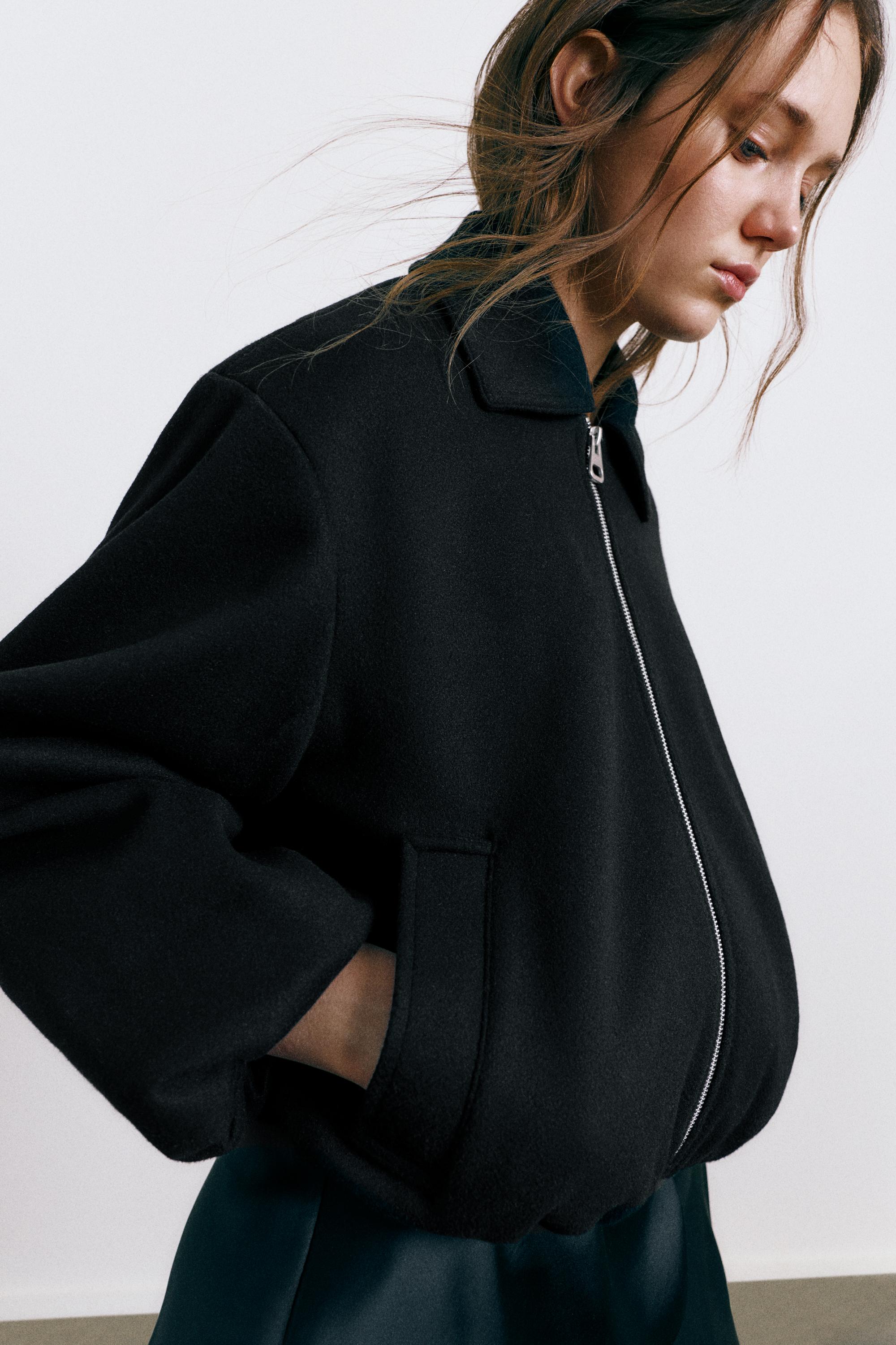 Yumuşak kumaş balon ceket - Görsel 18