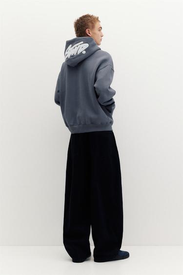 STWD hood sweatshirt — Grey blue 2
