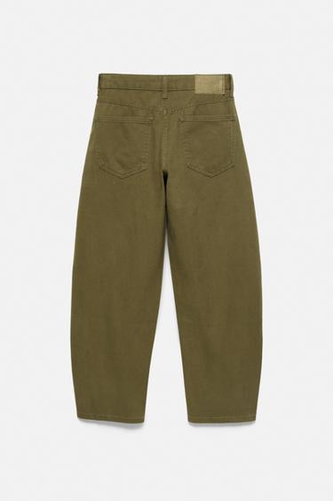 Low-rise barrel jeans — Khaki 7