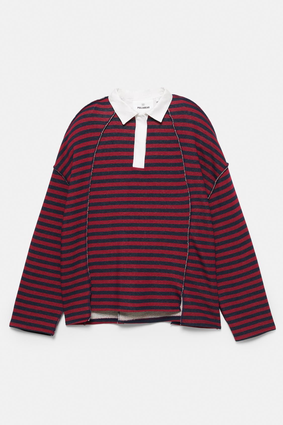 Long Sleeve Top Rayas Pull And Bear Long Sleeve Polos Manga Larga