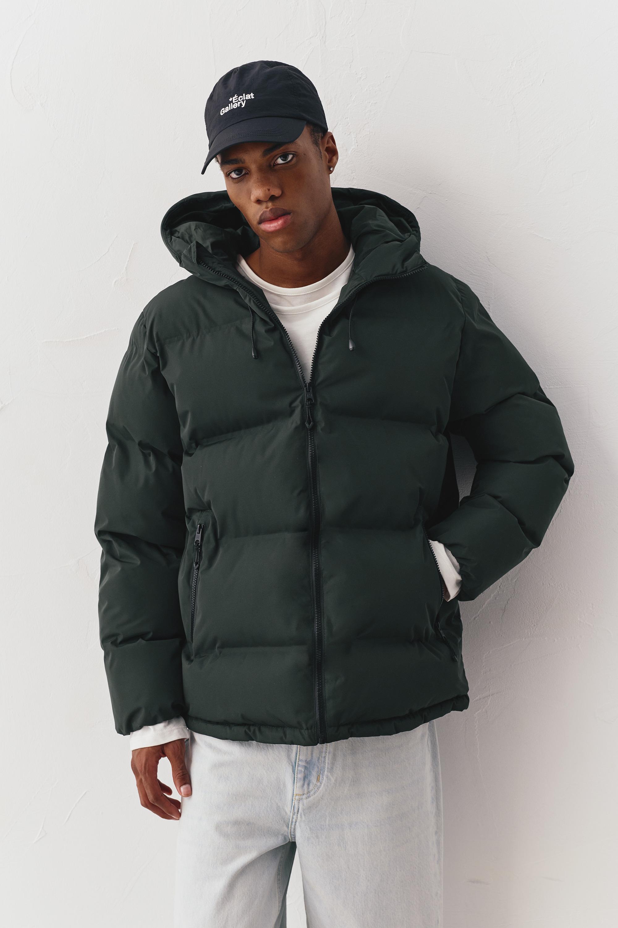 Kapüşonlu, ısıyla mühürlenmiş şişme ceket - Görsel 38