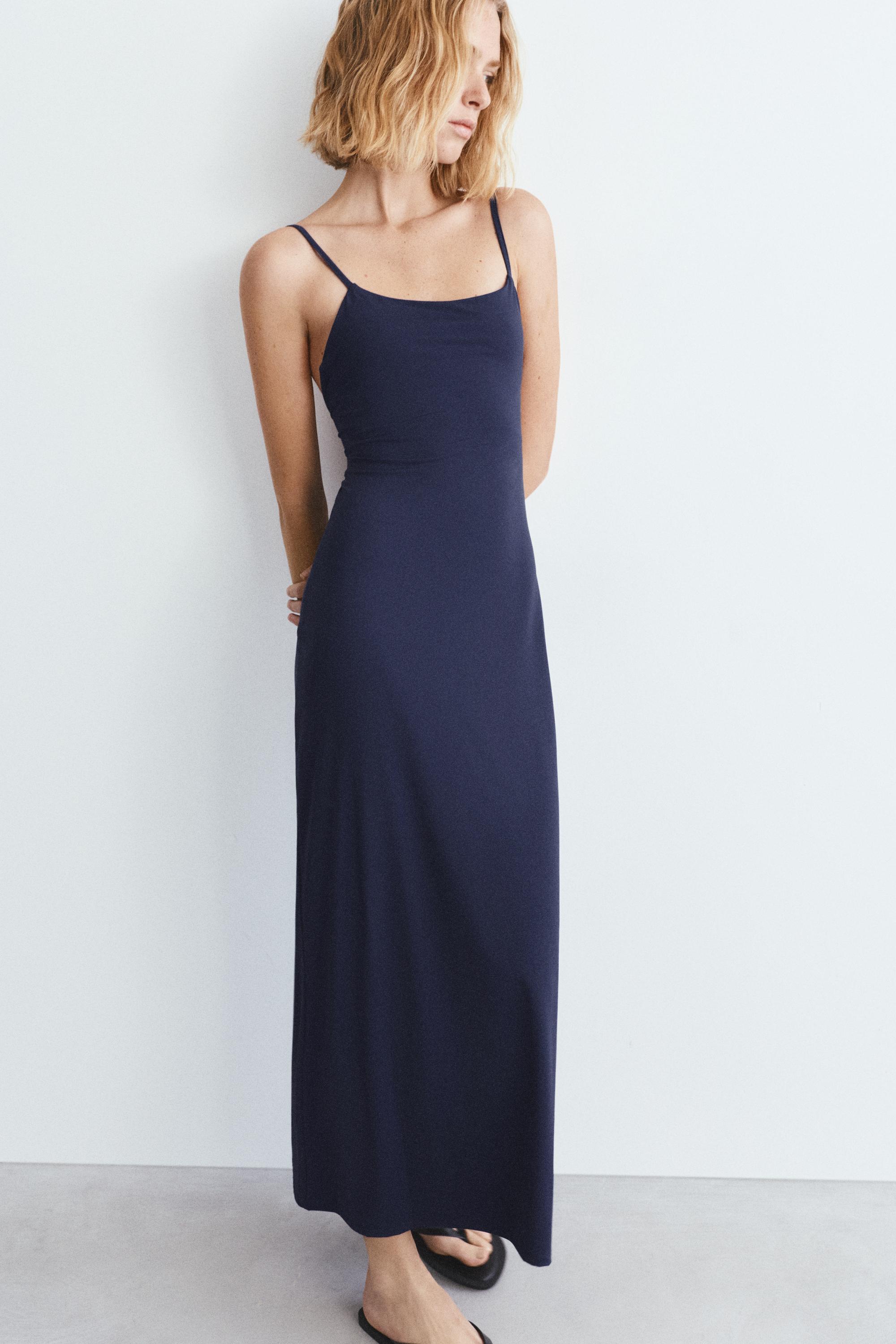 Vestito Midi Con Bretelle In Poliammide