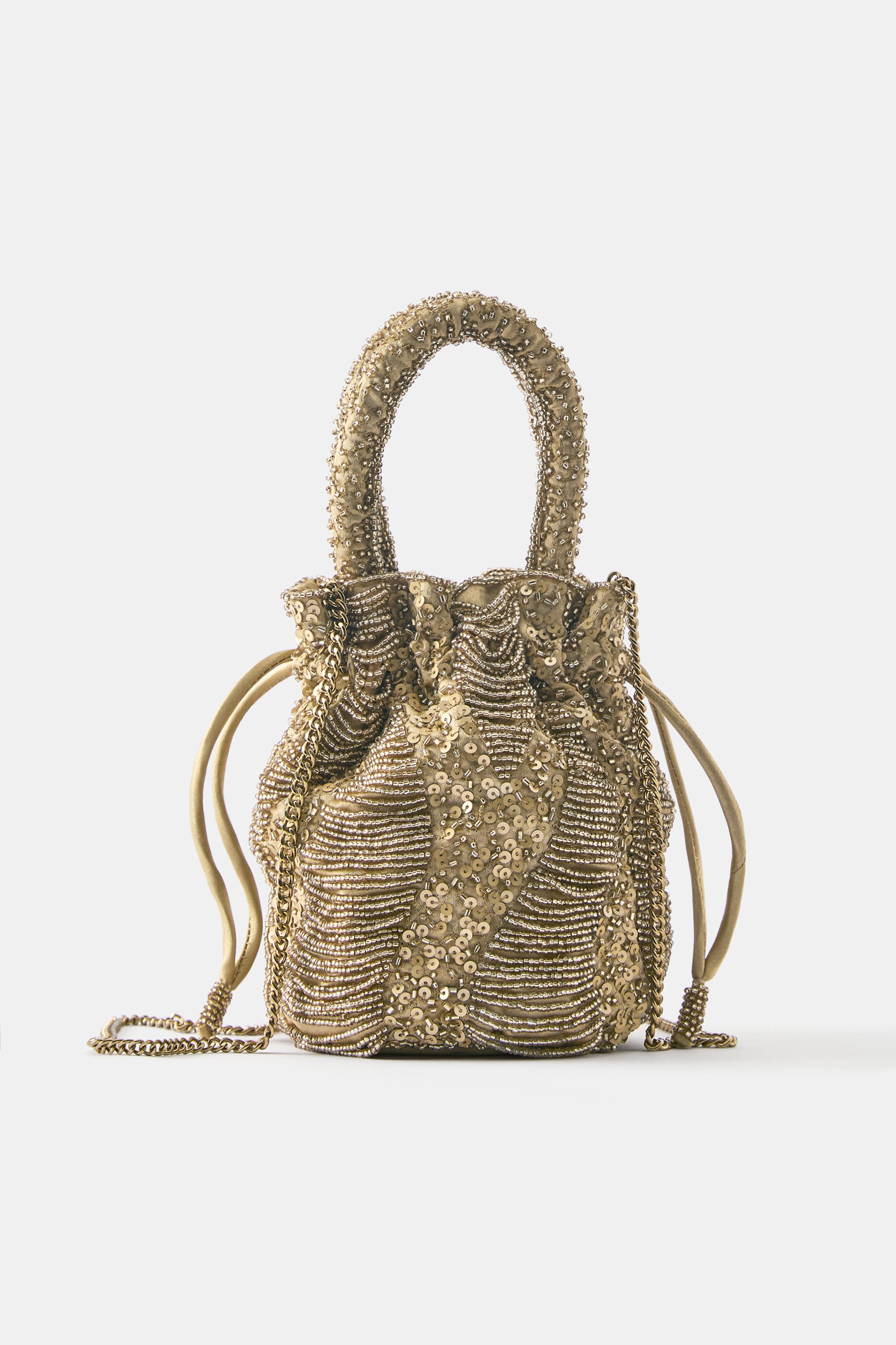Beaded bag — Gold