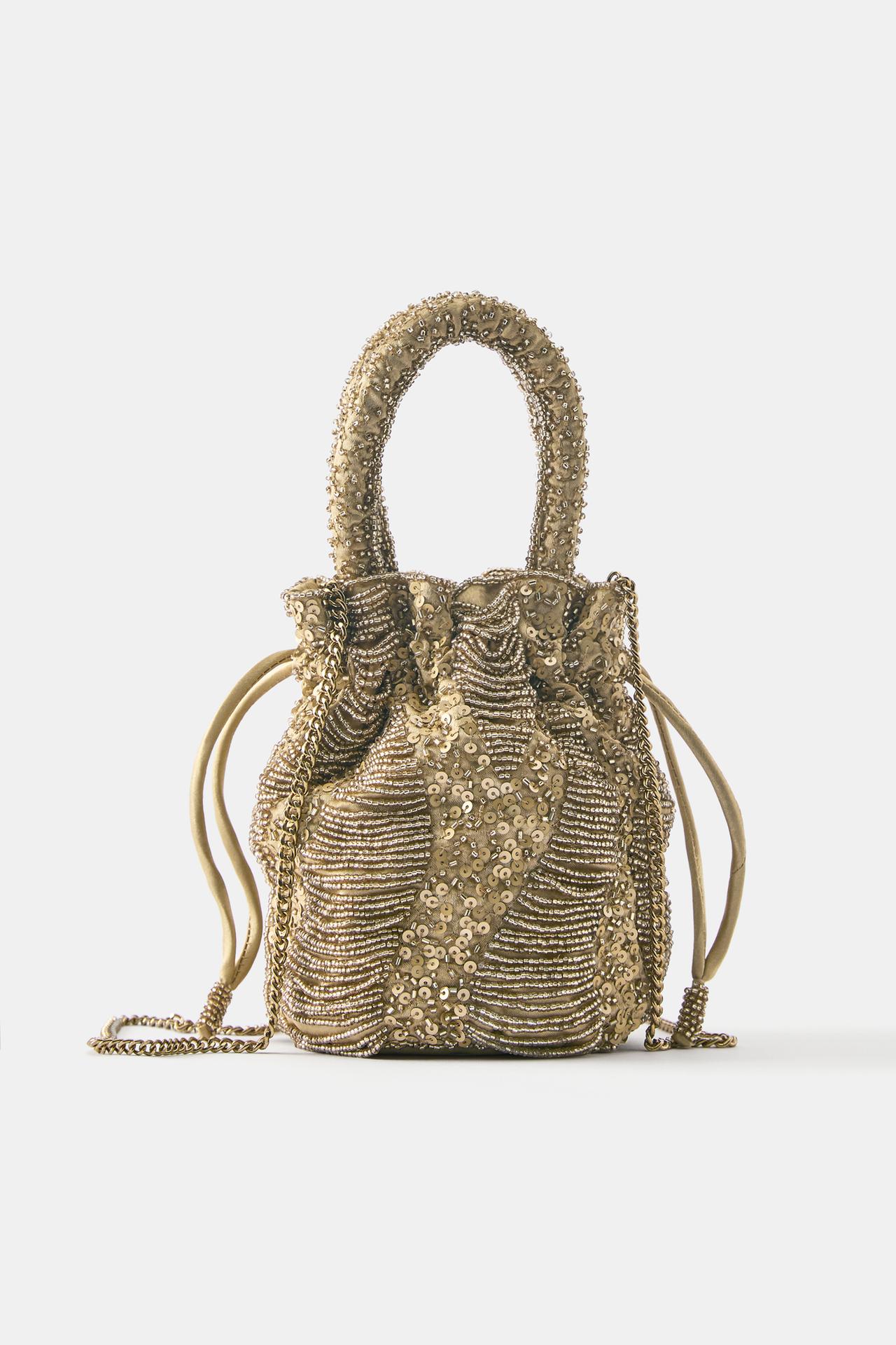 Beaded bag — Gold