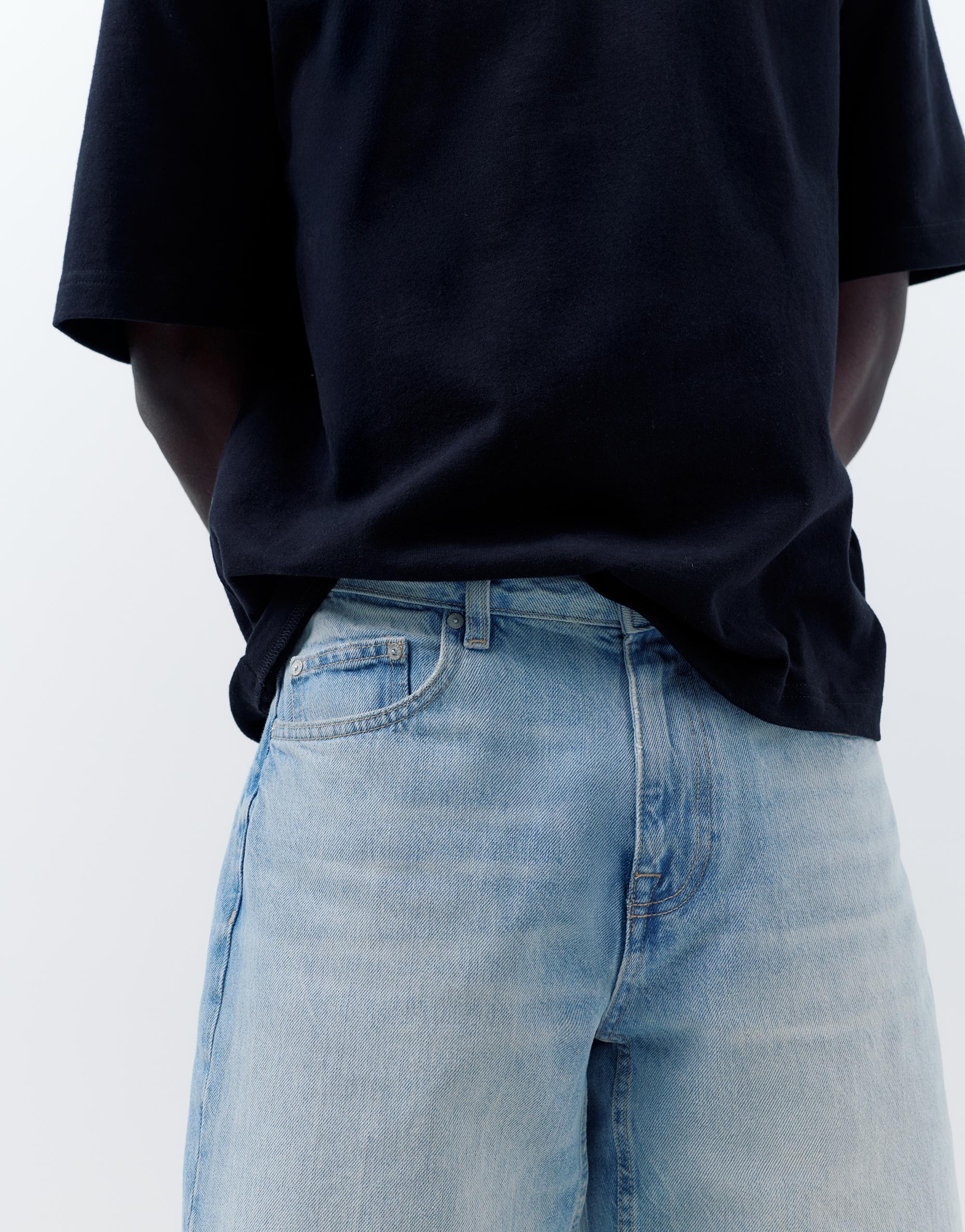 Standard denim Bermuda shorts — Pale indigo
