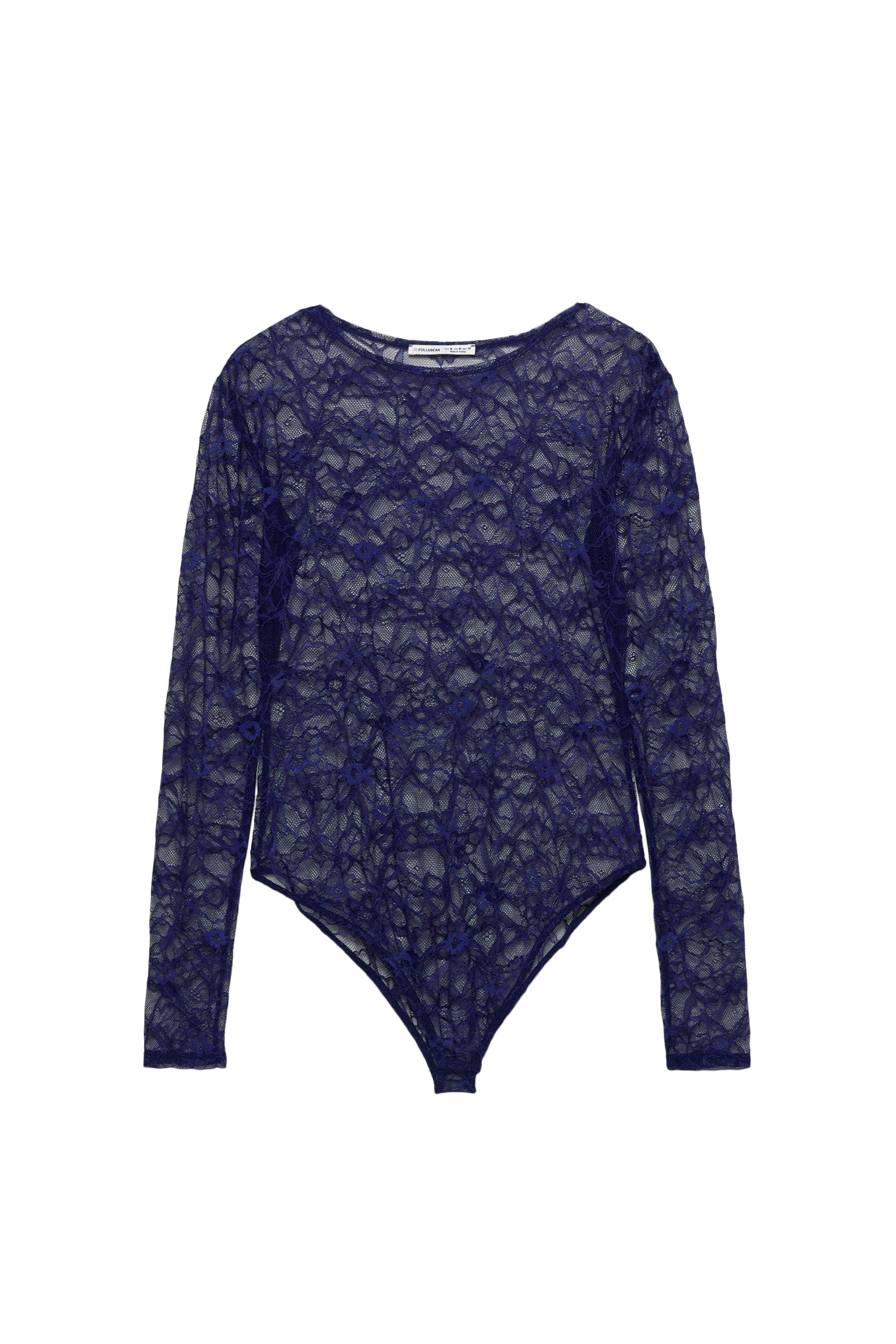 Dantelli uzun kollu body - Görsel 5