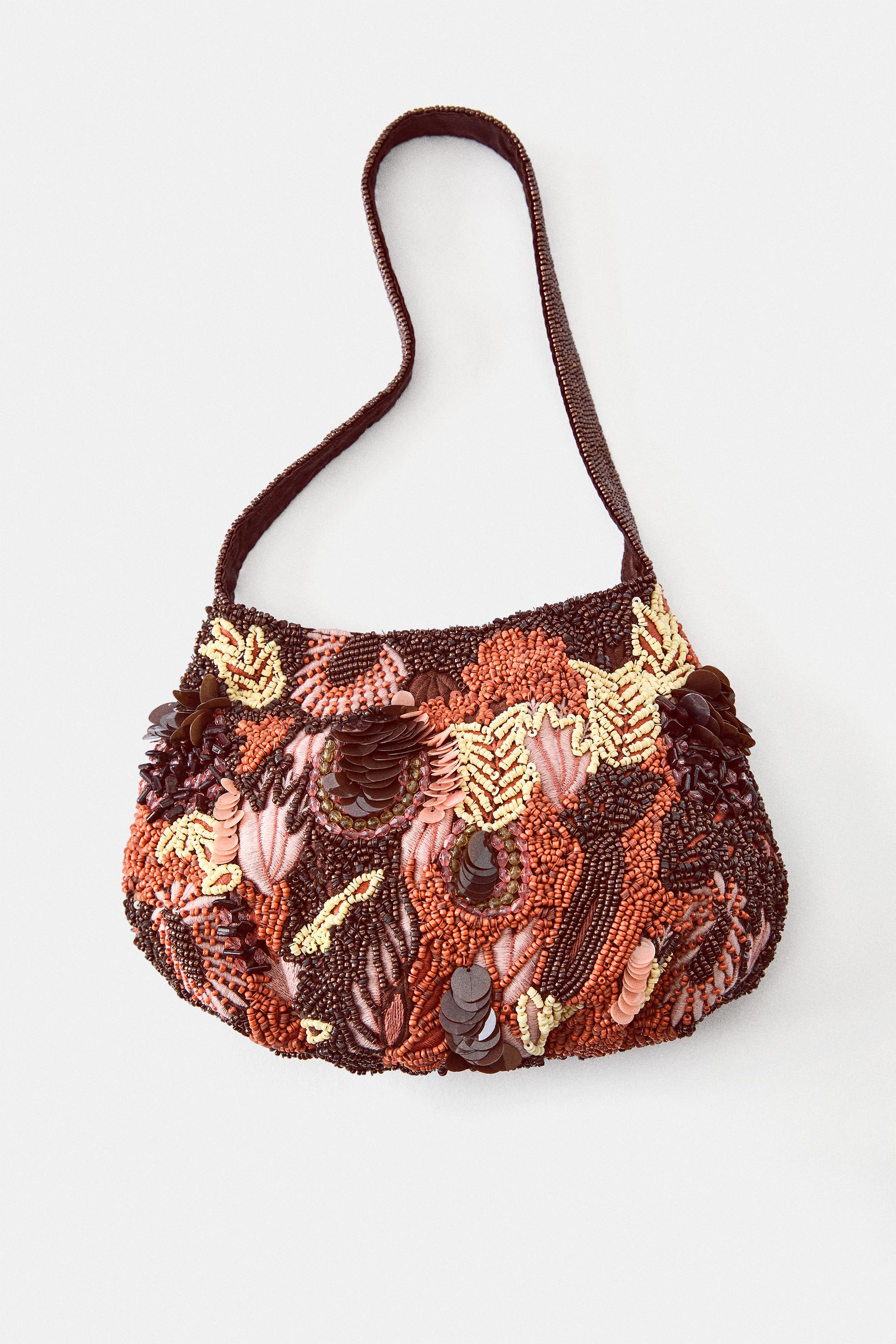 Beaded shoulder bag — Orange