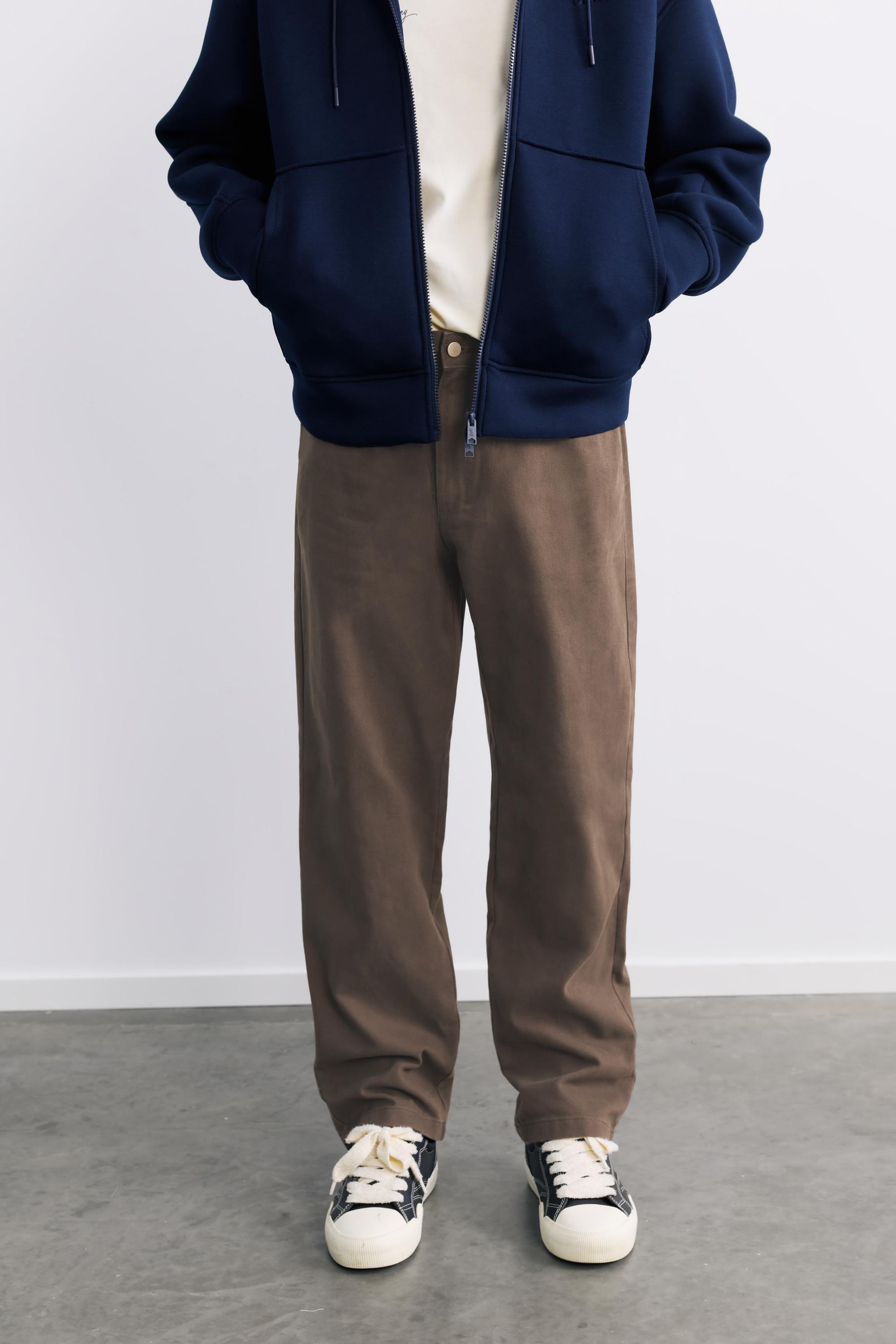 Straight-leg trousers — Brown