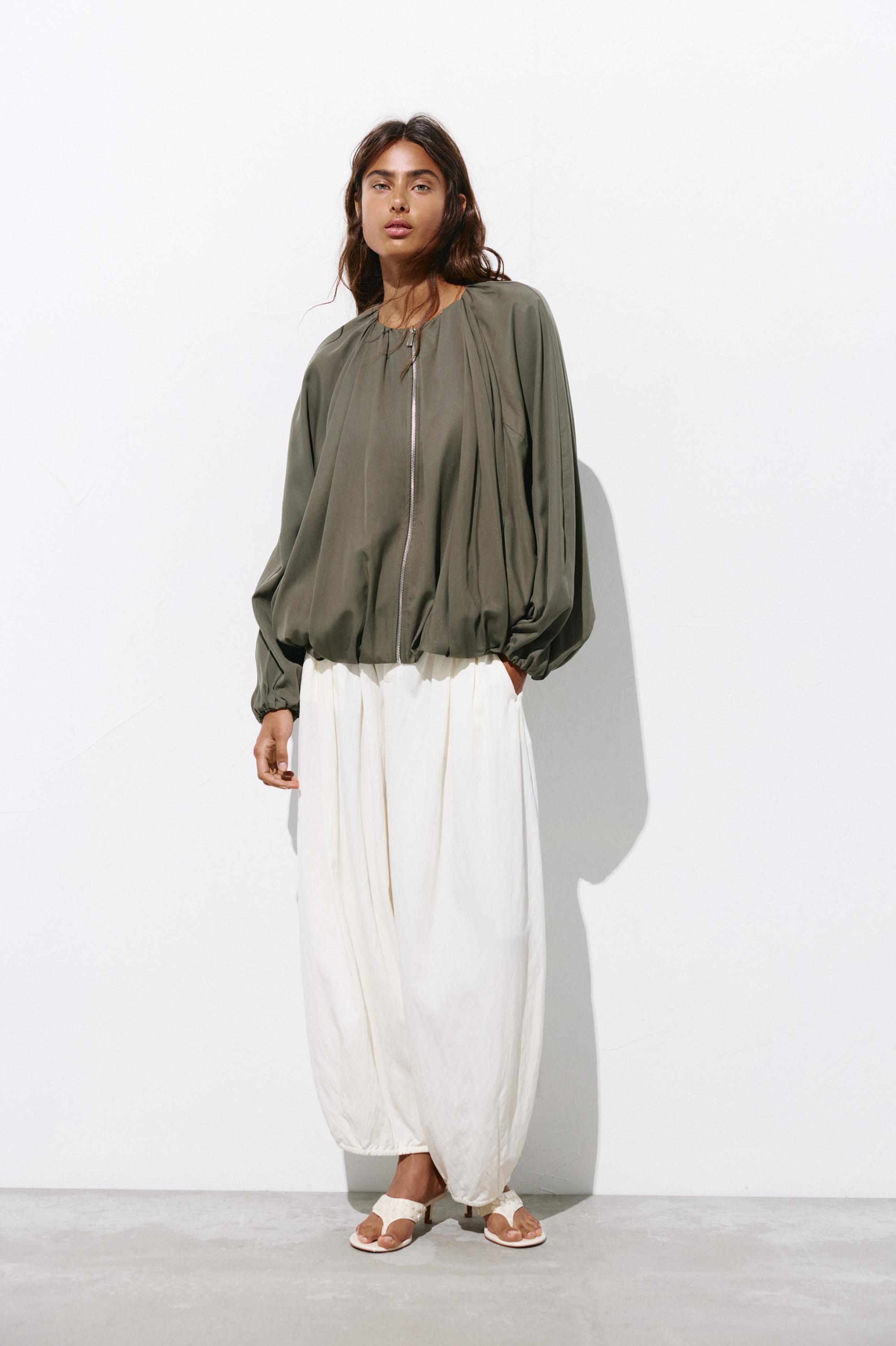 Balloon bomber jacket — Khaki