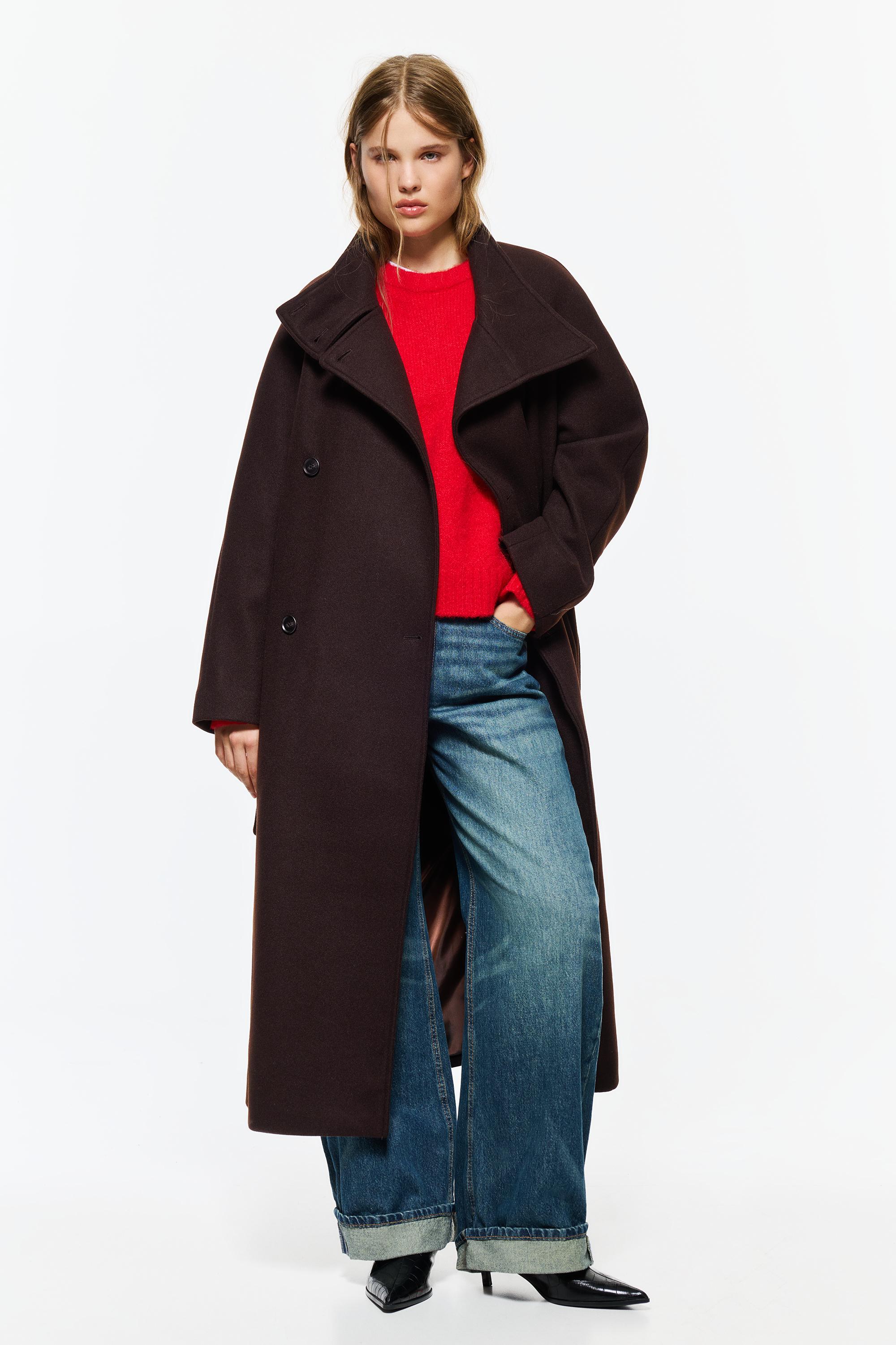 Manteau Col Montant À Ceinture Manteau Col Montant À Ceinture