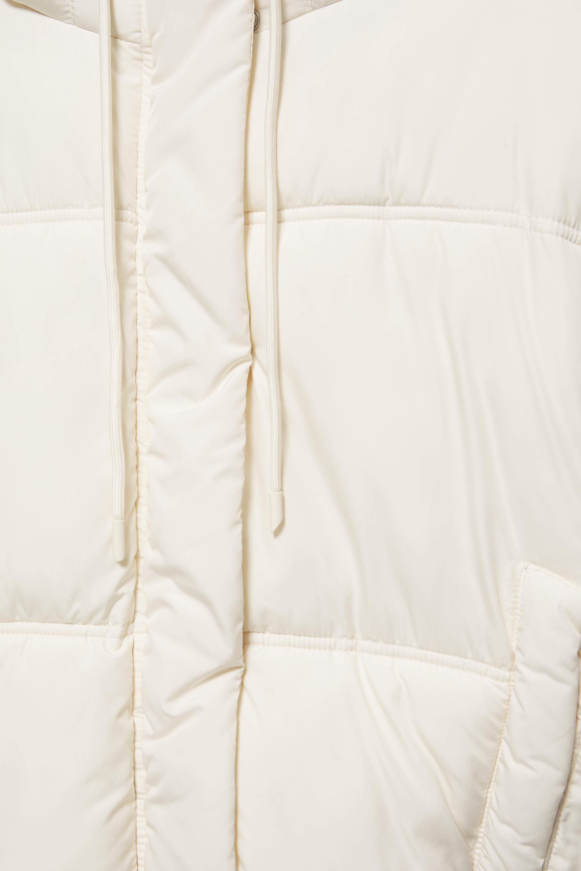 Cropped puffer jacket — Ecru