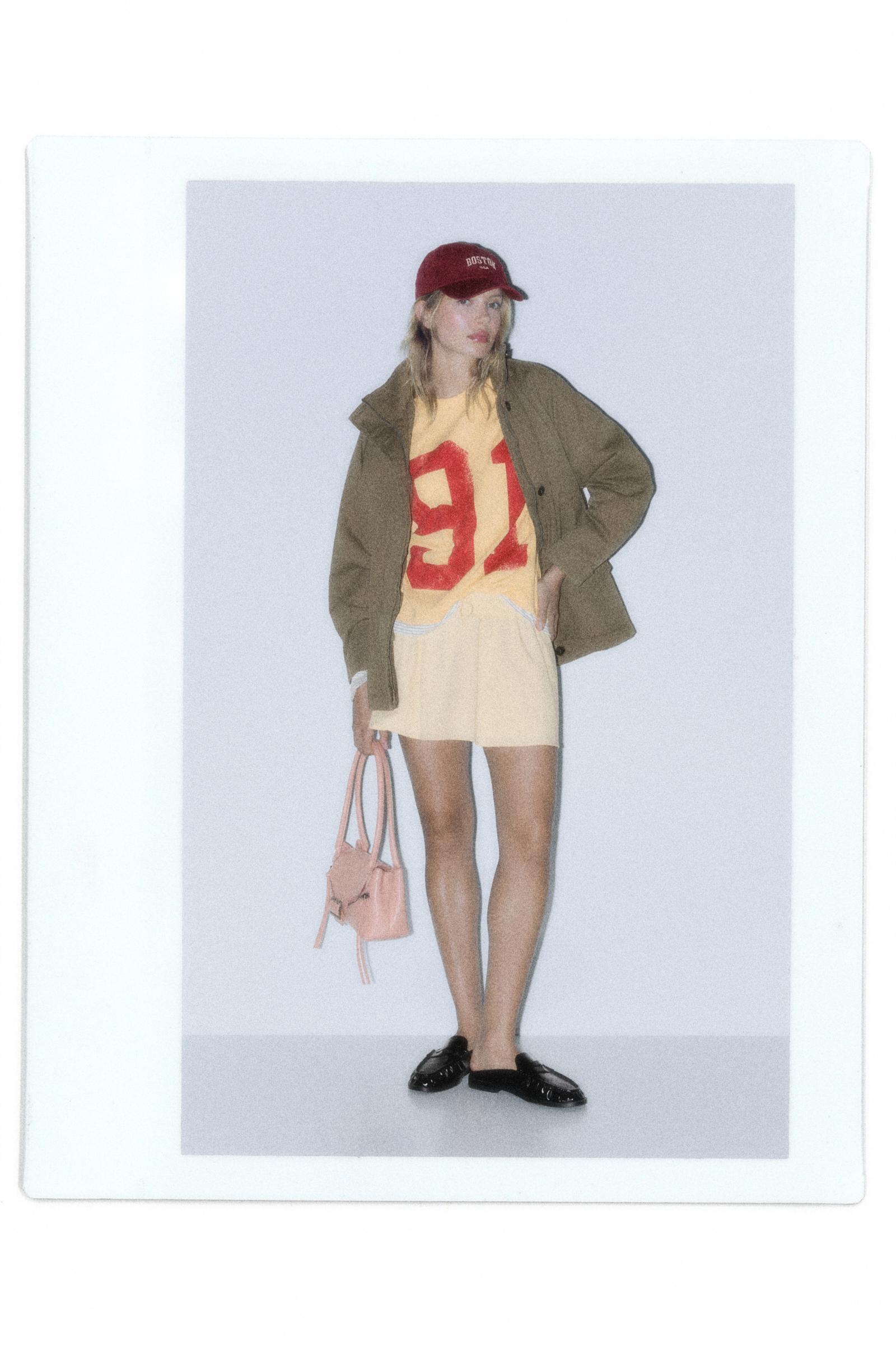 Technical mini skirt with stopper — Vanilla