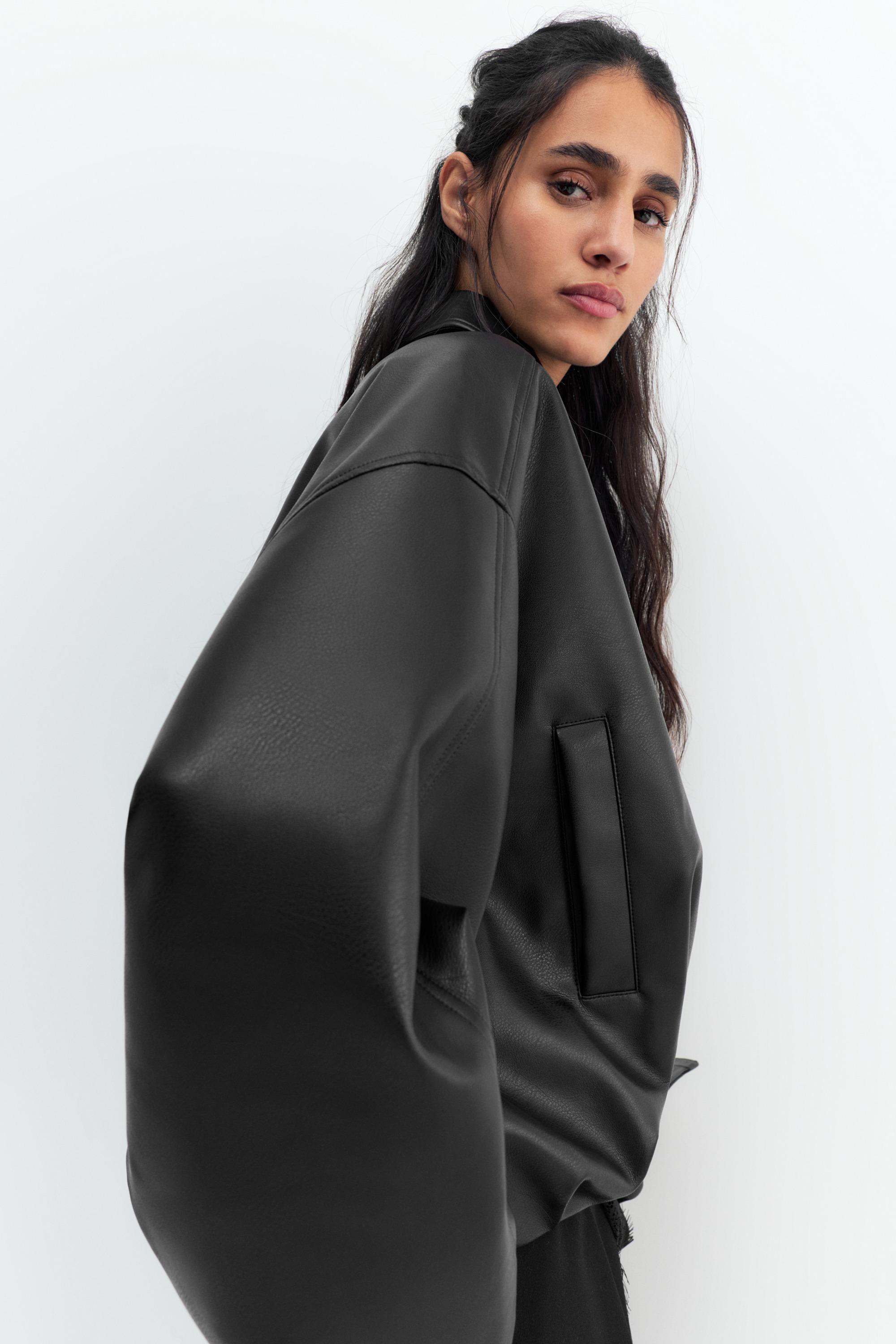 Suni deri balon ceket - Görsel 10