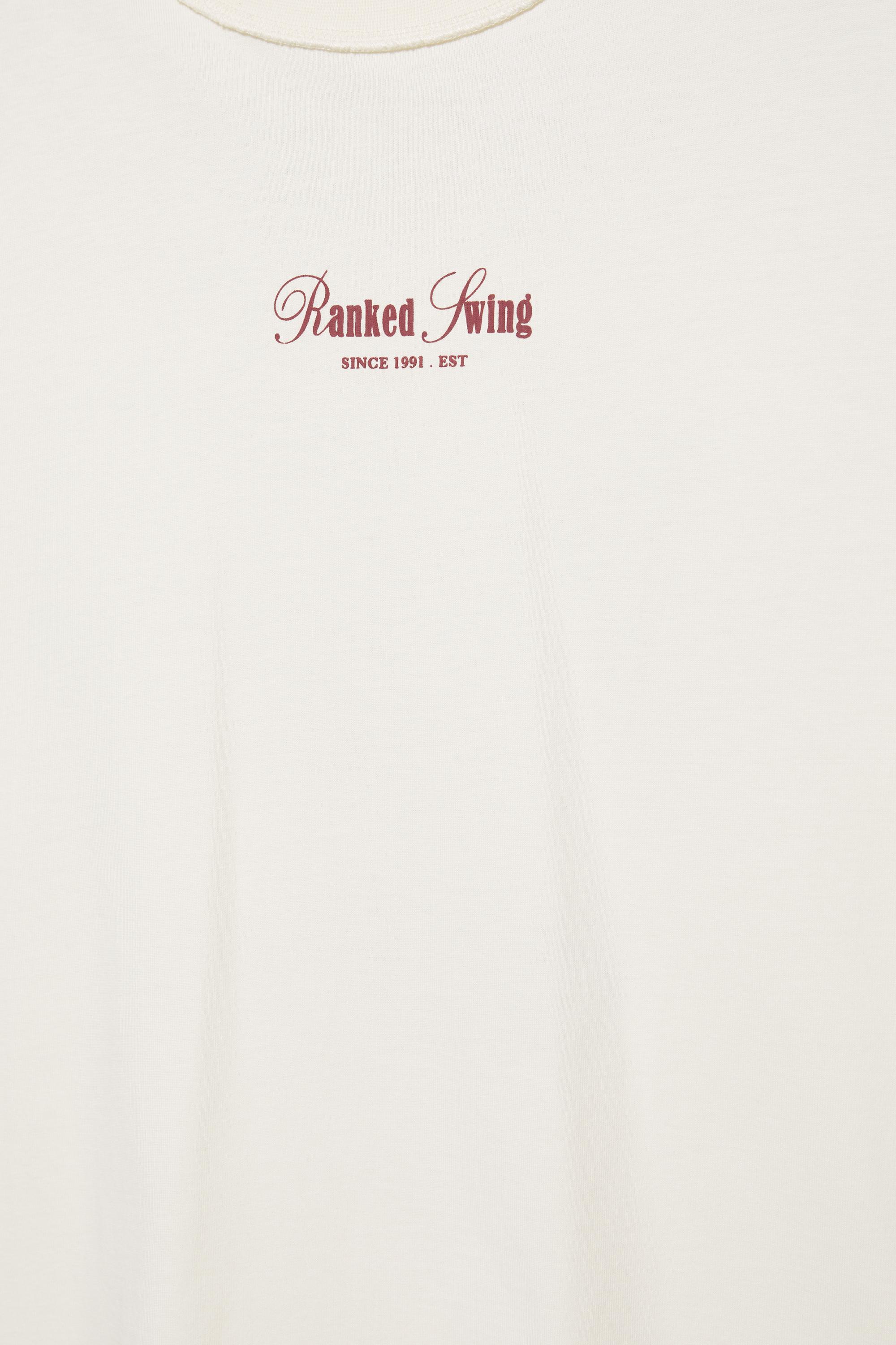 Ranked Swing relaxed fit graphic T-shirt — Off white