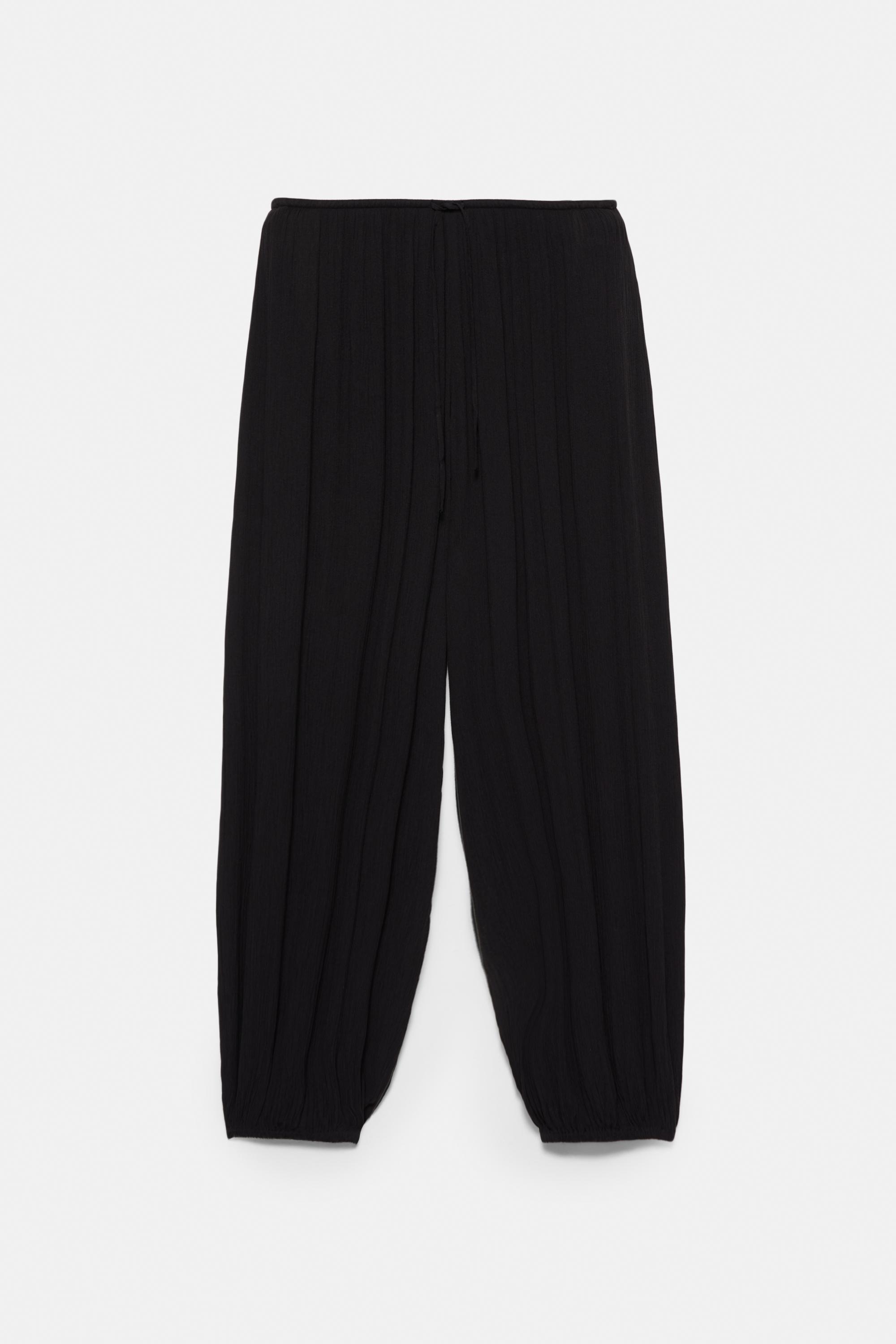 Sarouel crepe trousers — Black