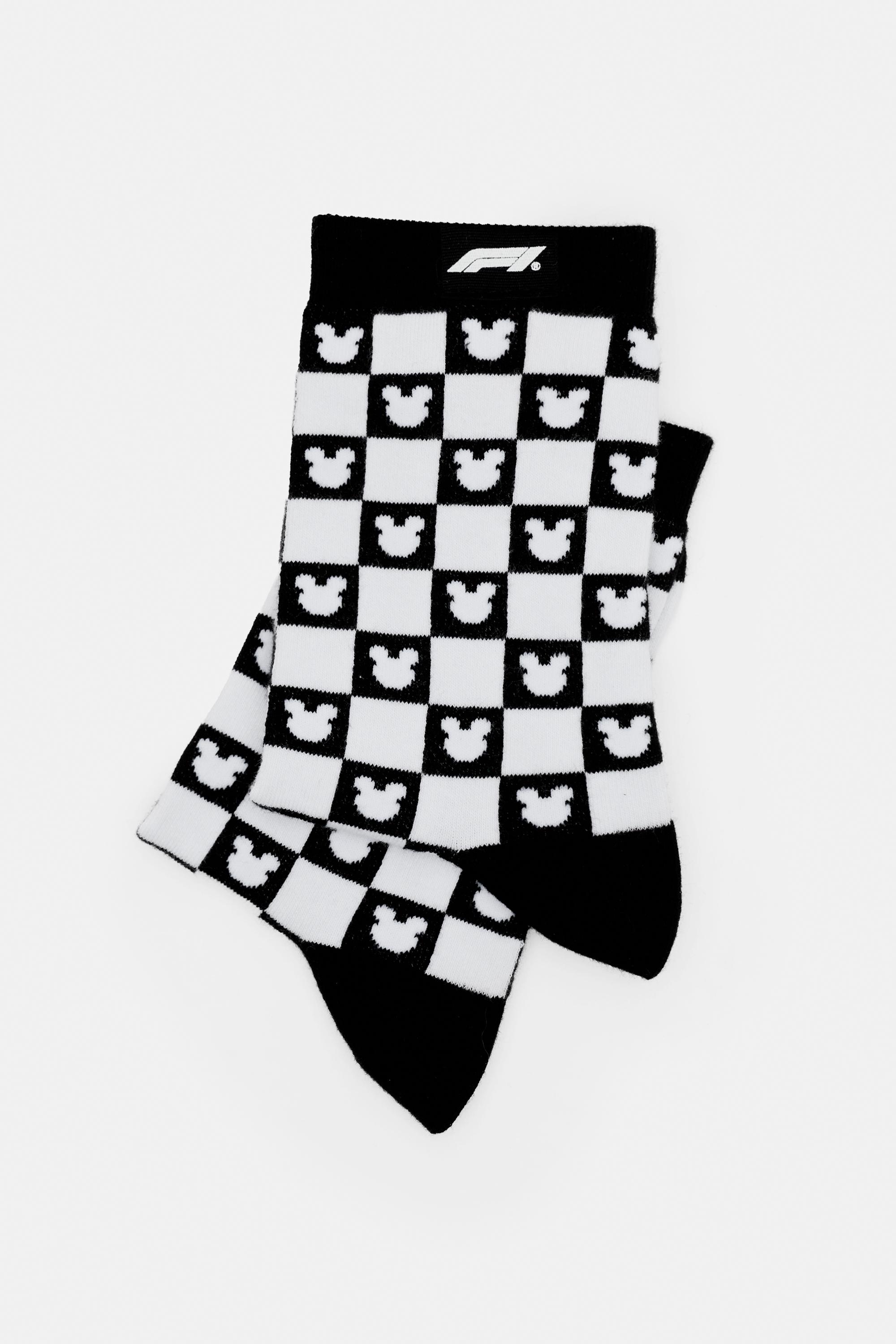 Pull&Bear Disney x F1 damalı çorap görsel 4