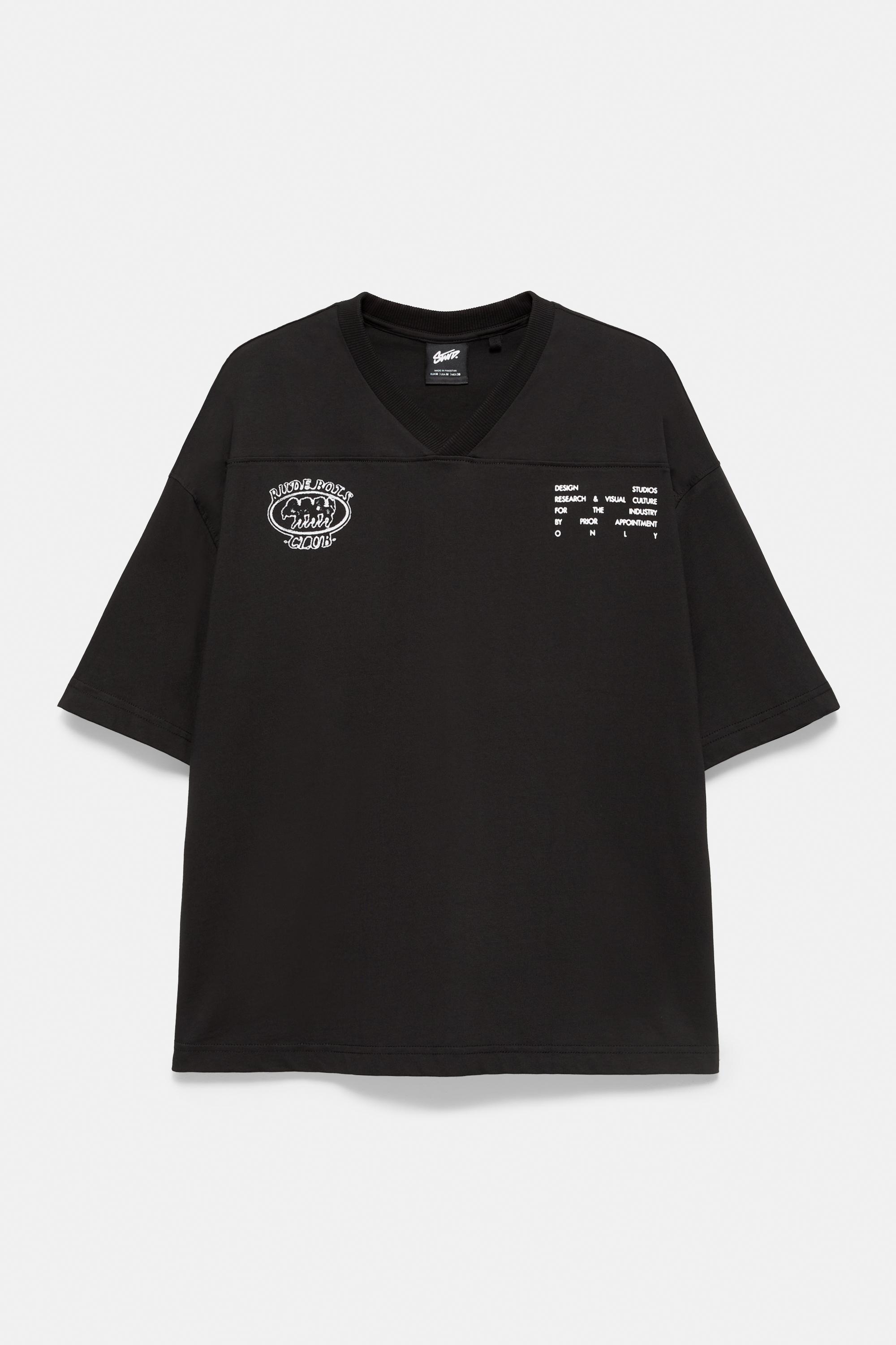 STWD V-neck T-shirt — Black