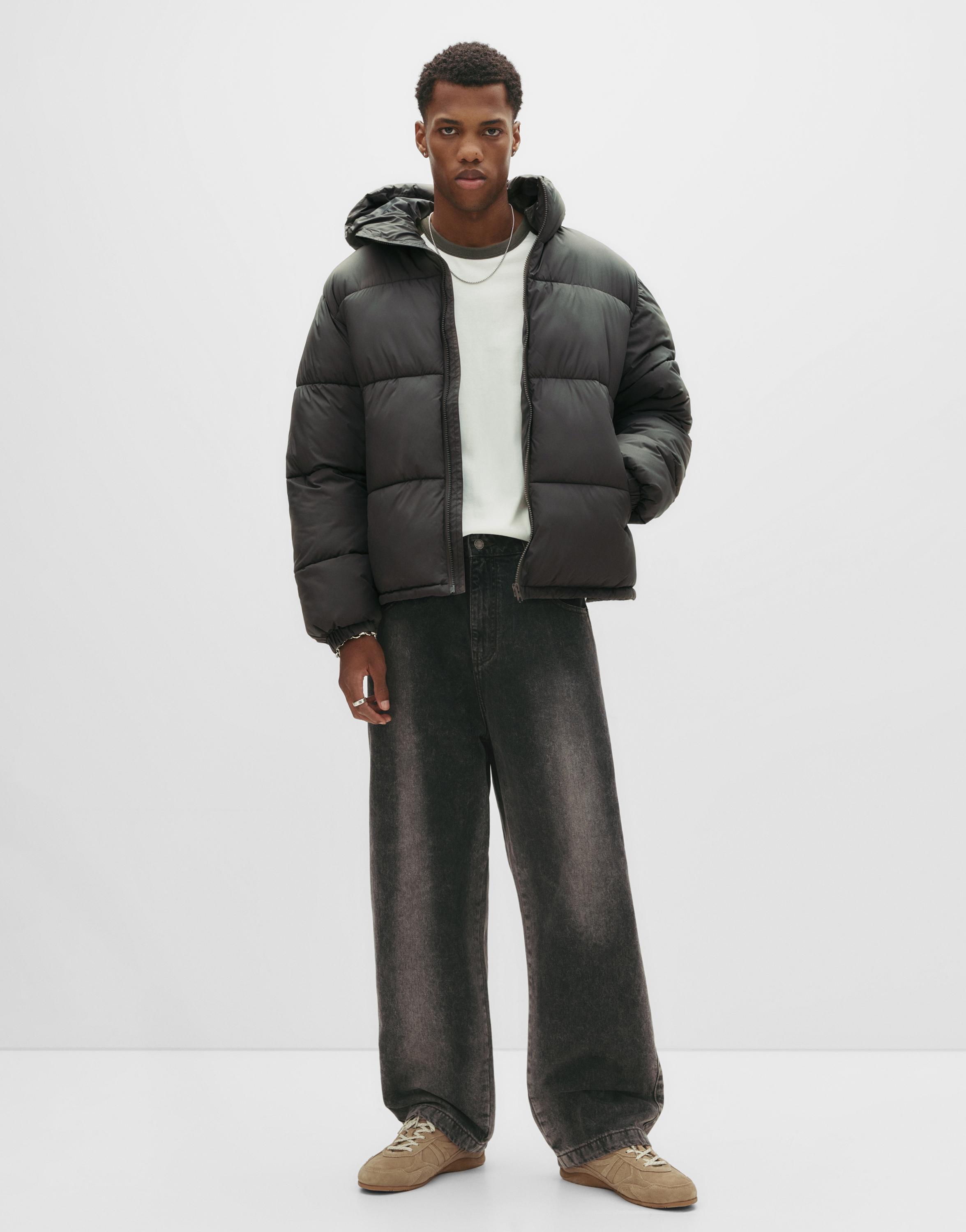 Kapüşonlu Dolgulu Ceket - Görsel 37