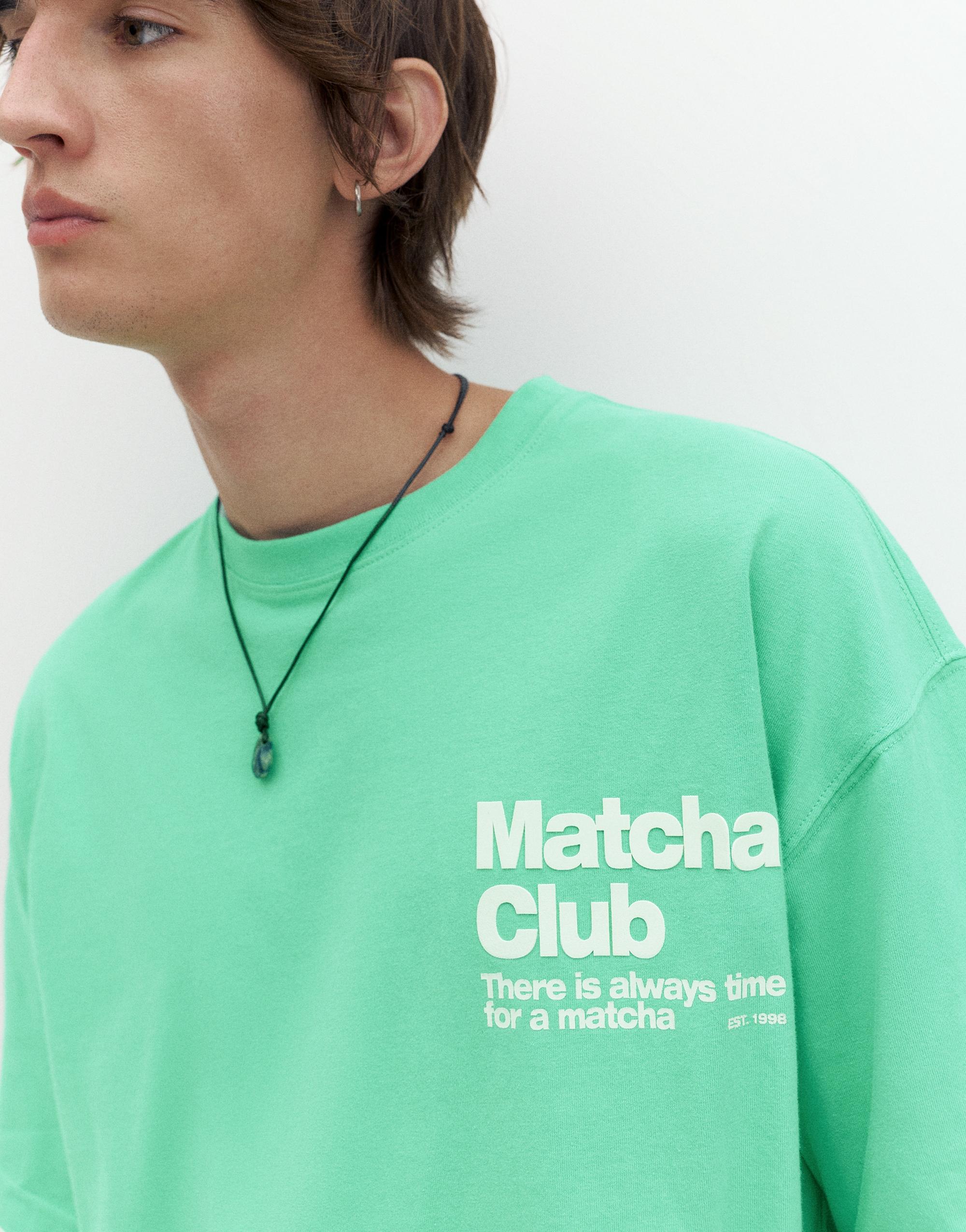 STWD Matcha Club graphic T-shirt — Green