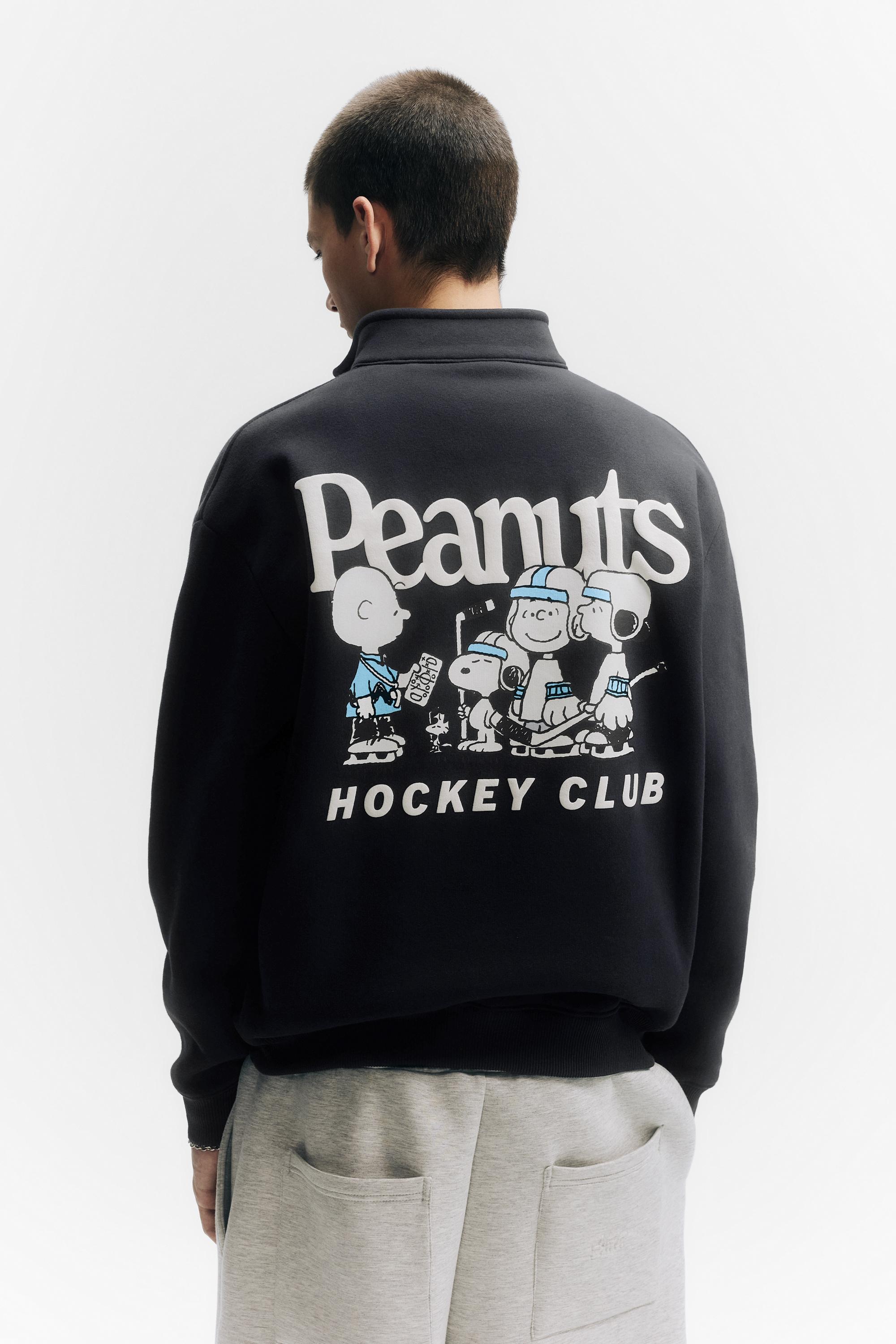 Fermuarlı dik yaka Peanuts sweatshirt - Görsel 15