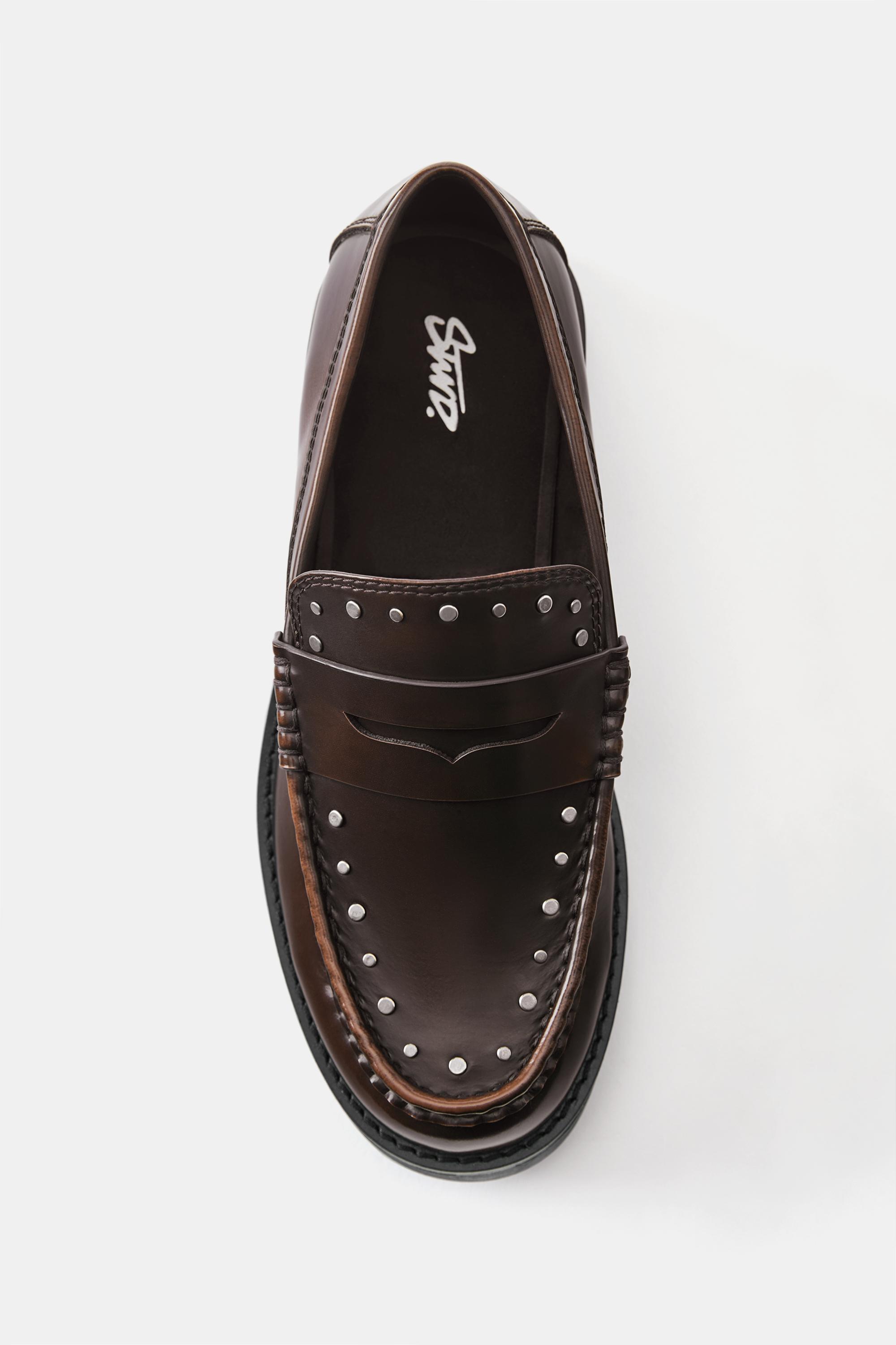 Studded loafers — Brown