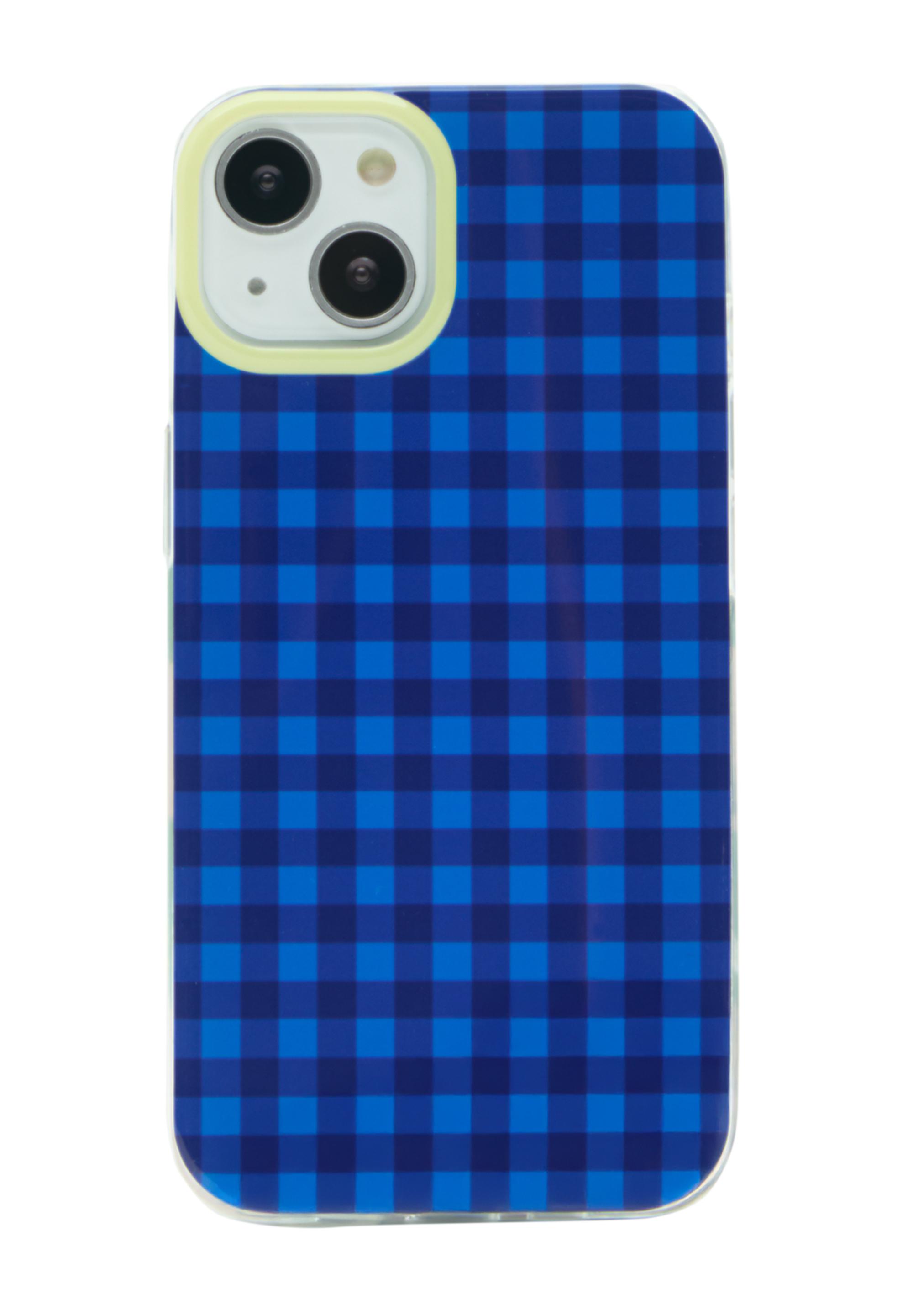 Gingham iPhone case — Blue