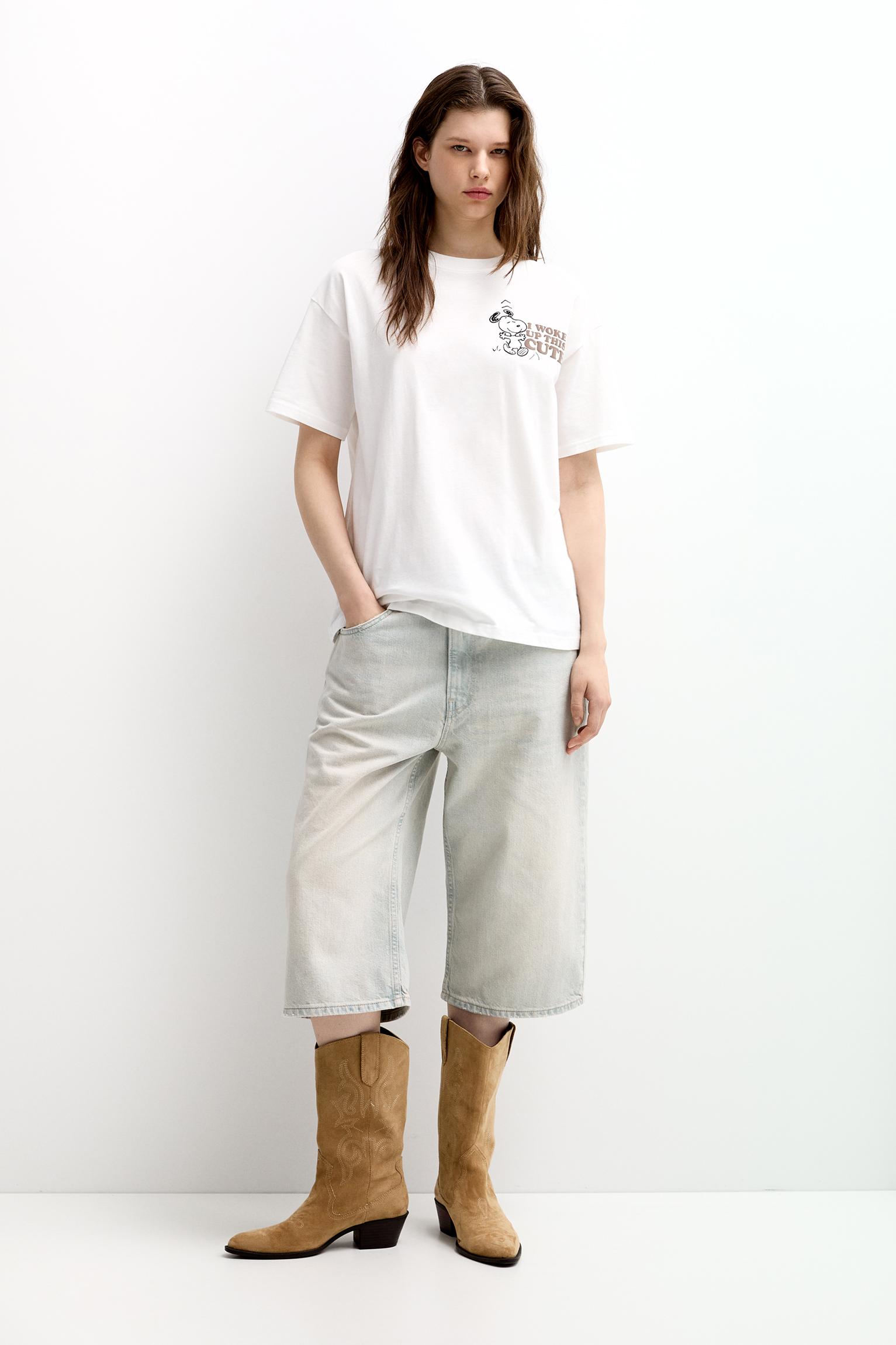 t shirt snoopy pull and bear