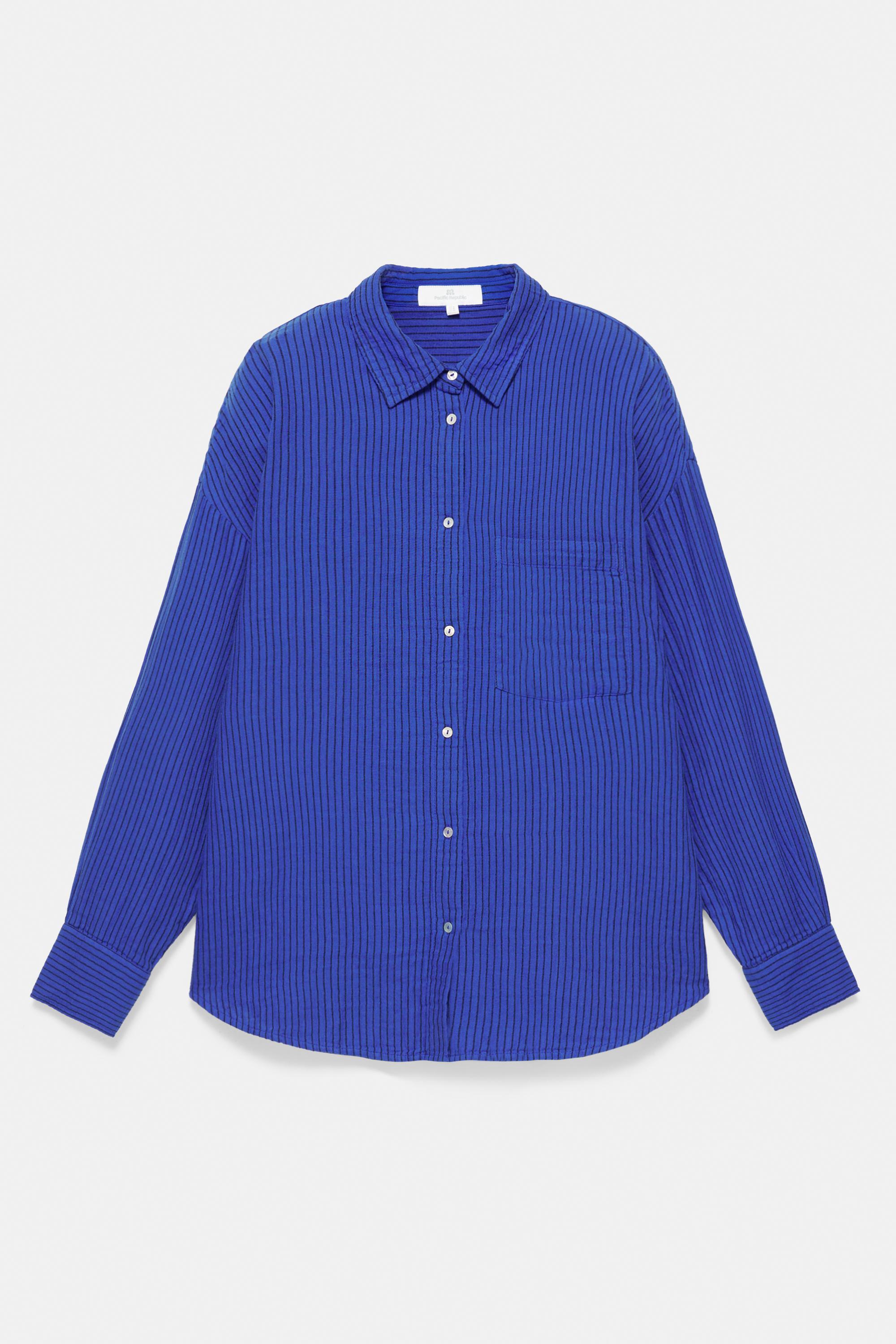 Striped rustic blue shirt — Indigo