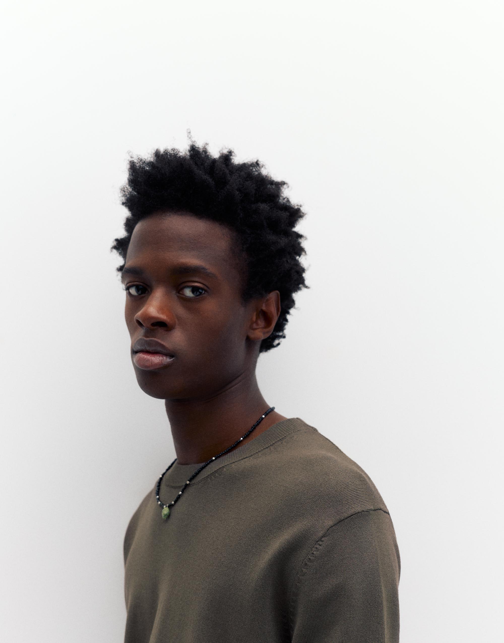 Short sleeve jumper — Mole brown