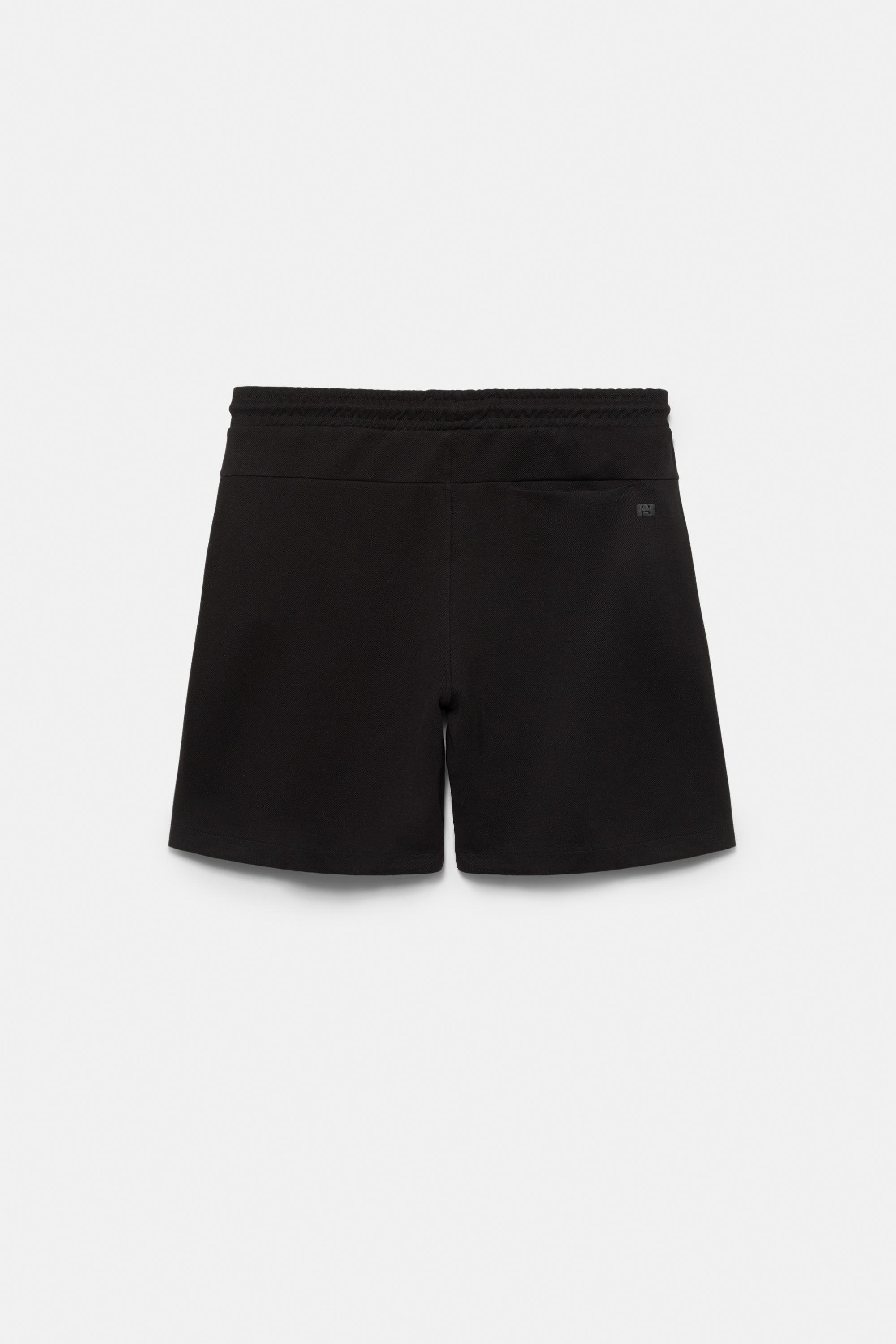 Piqué jogger Bermuda shorts — Black