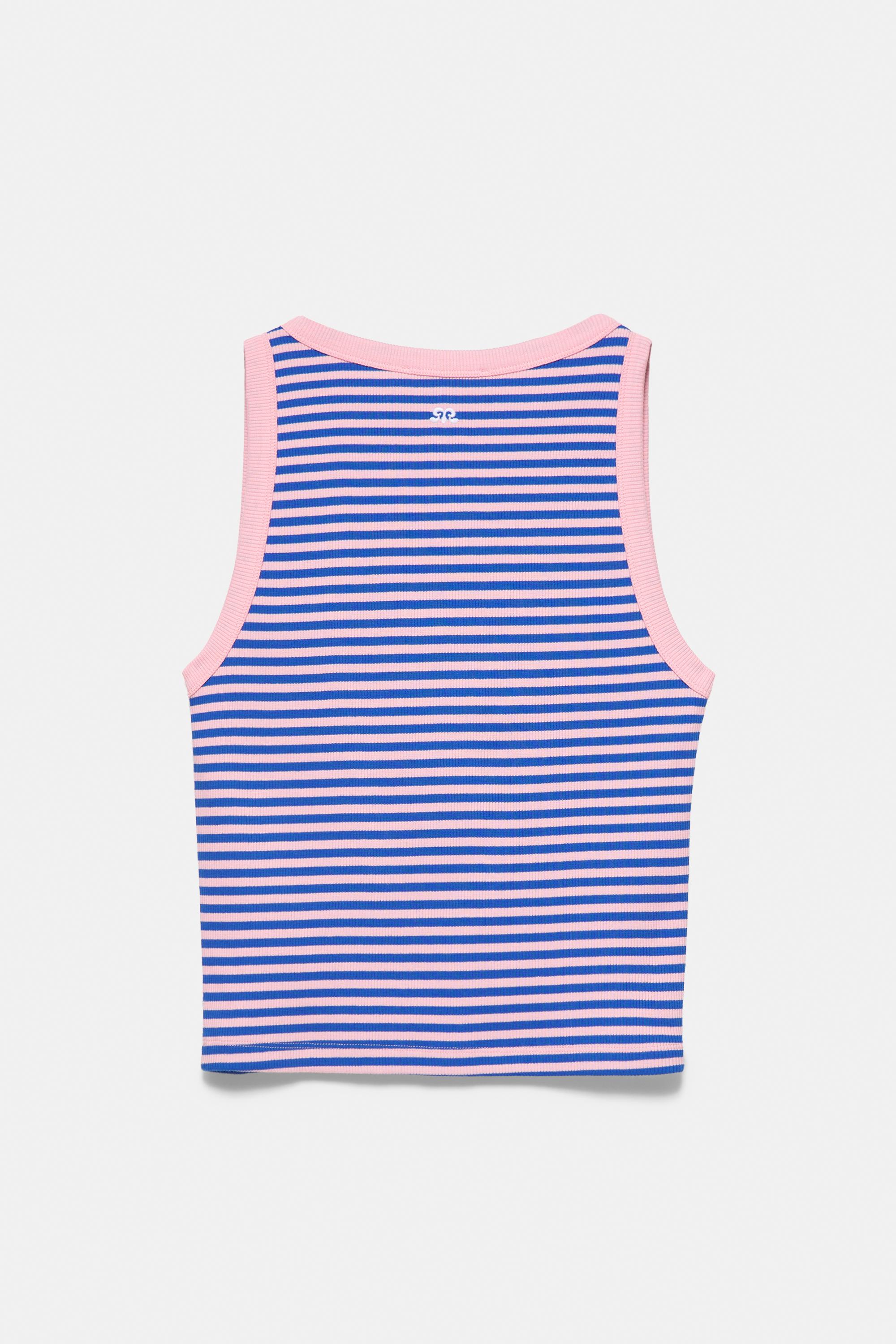 Striped tank top — Deep blue