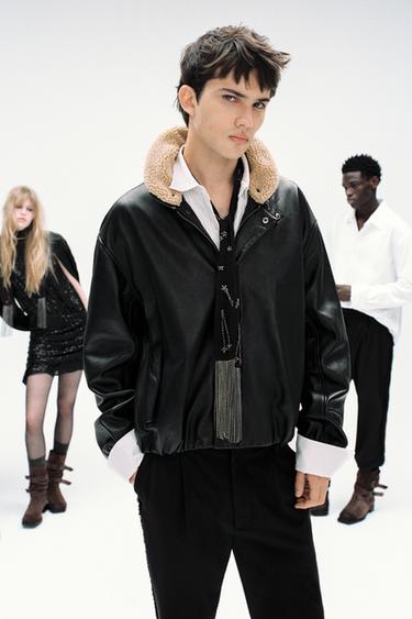 Oscar Ouyang 100% leather jacket — Black 1