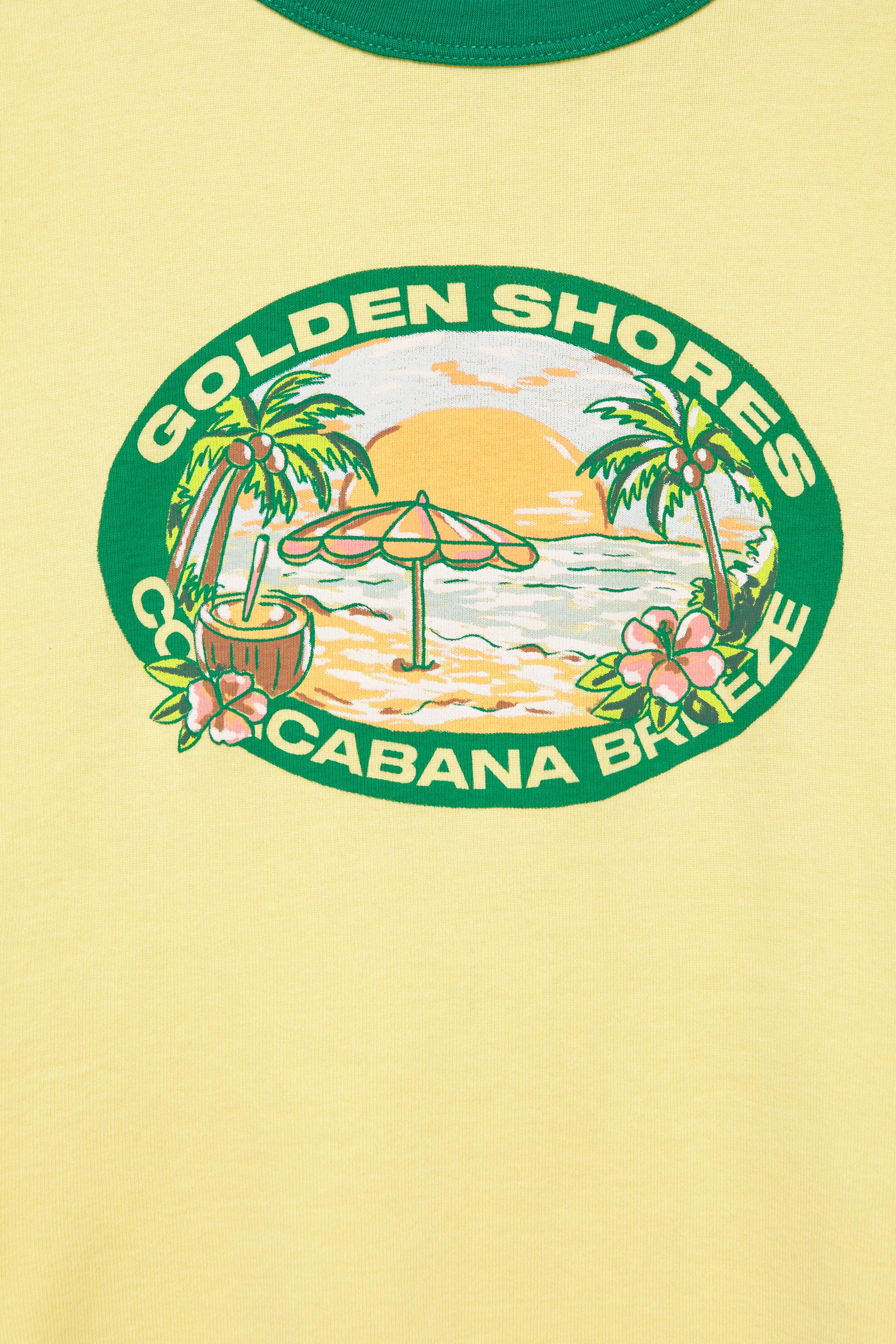 Yellow Copacabana graphic T-shirt — Yellow