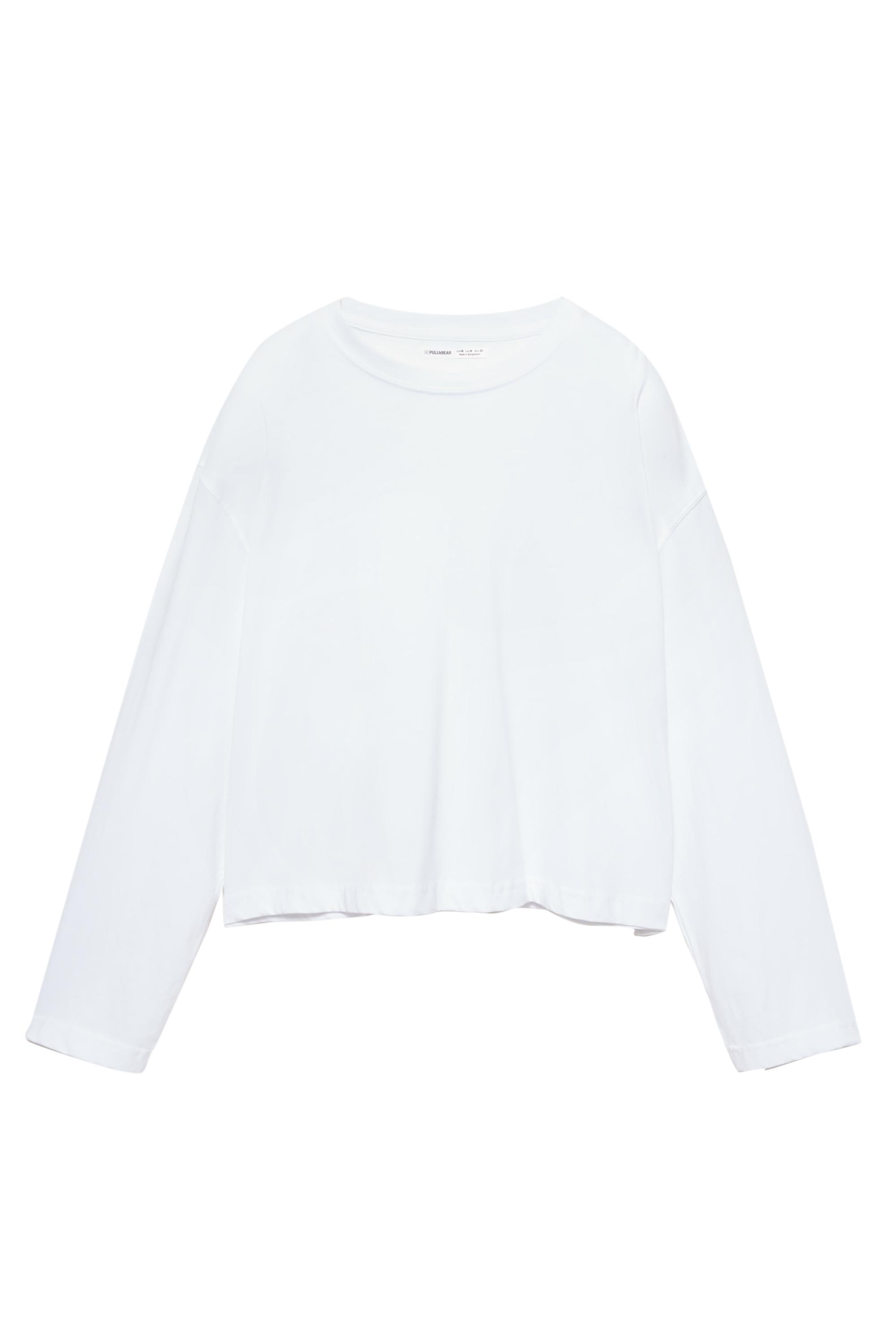 Uzun kollu boxy t-shirt - Görsel 24