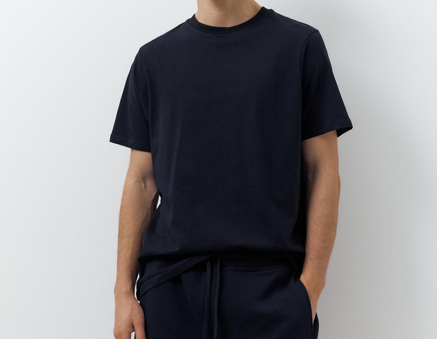 Pack of Bermuda jogger shorts and T-shirt — Black