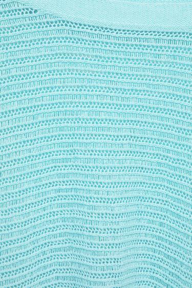 Cutwork rib jumper — Turquoise 4