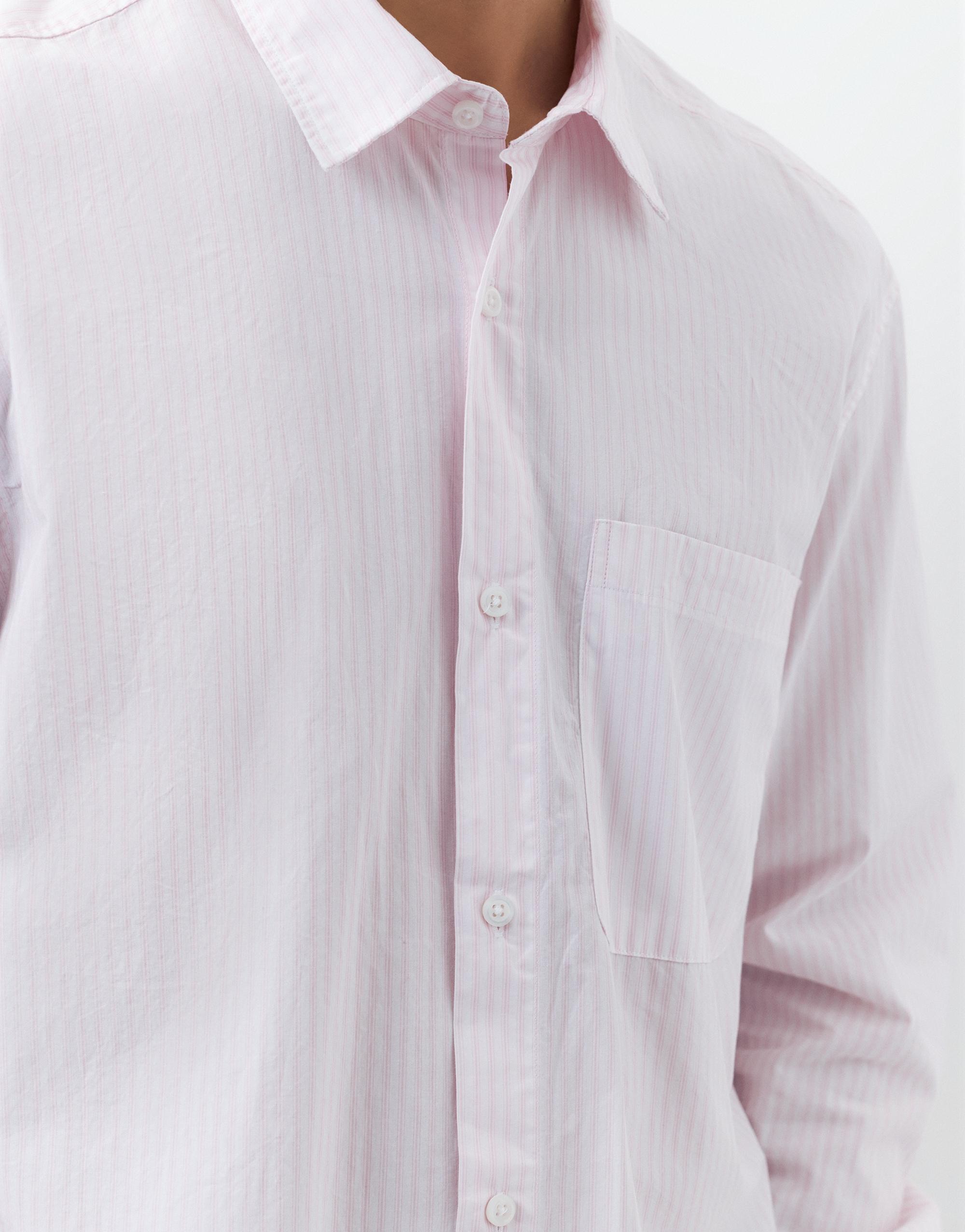 Striped long sleeve shirt — Pink