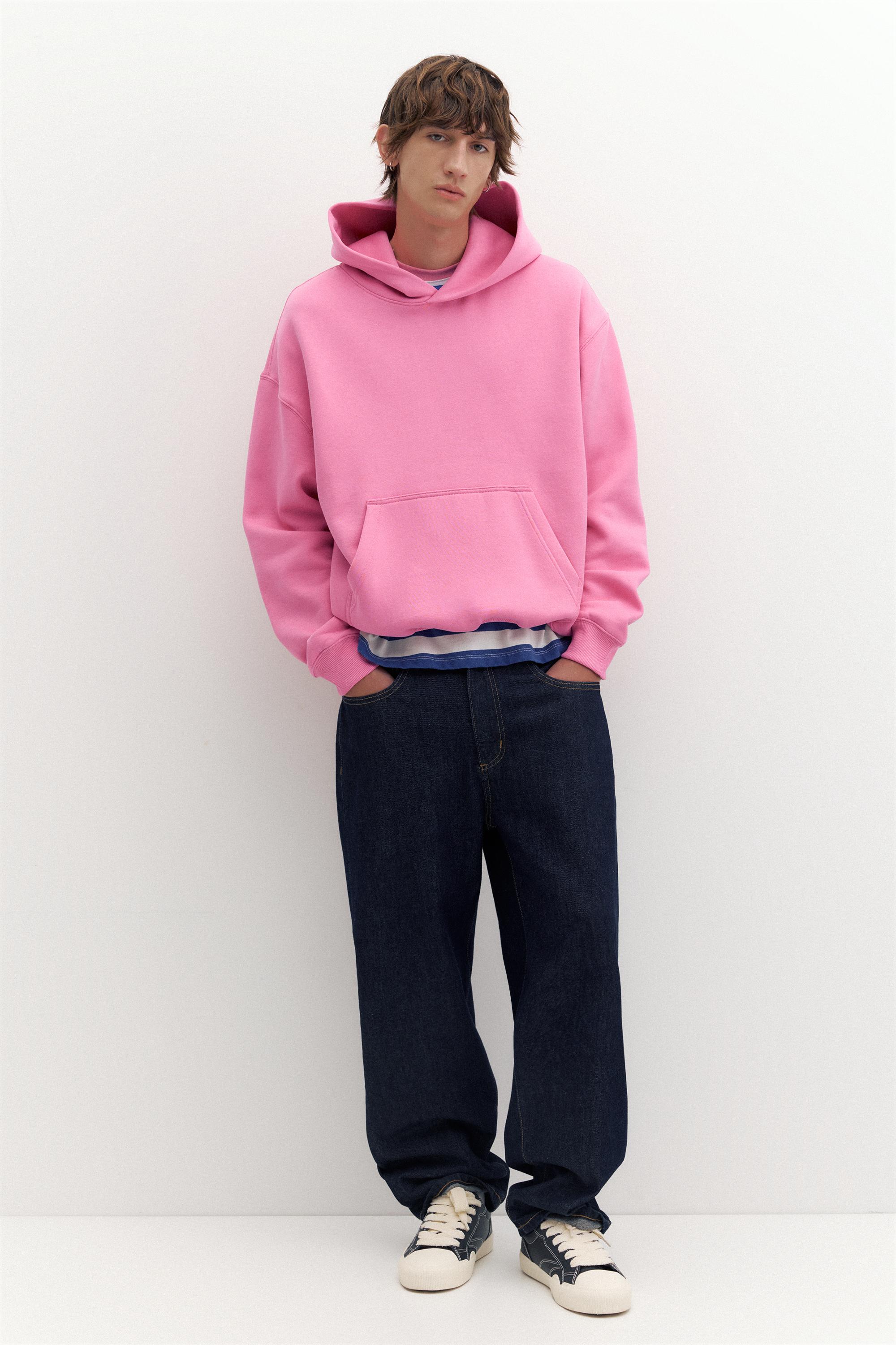 STWD boxy-fit logo hoodie — Pink