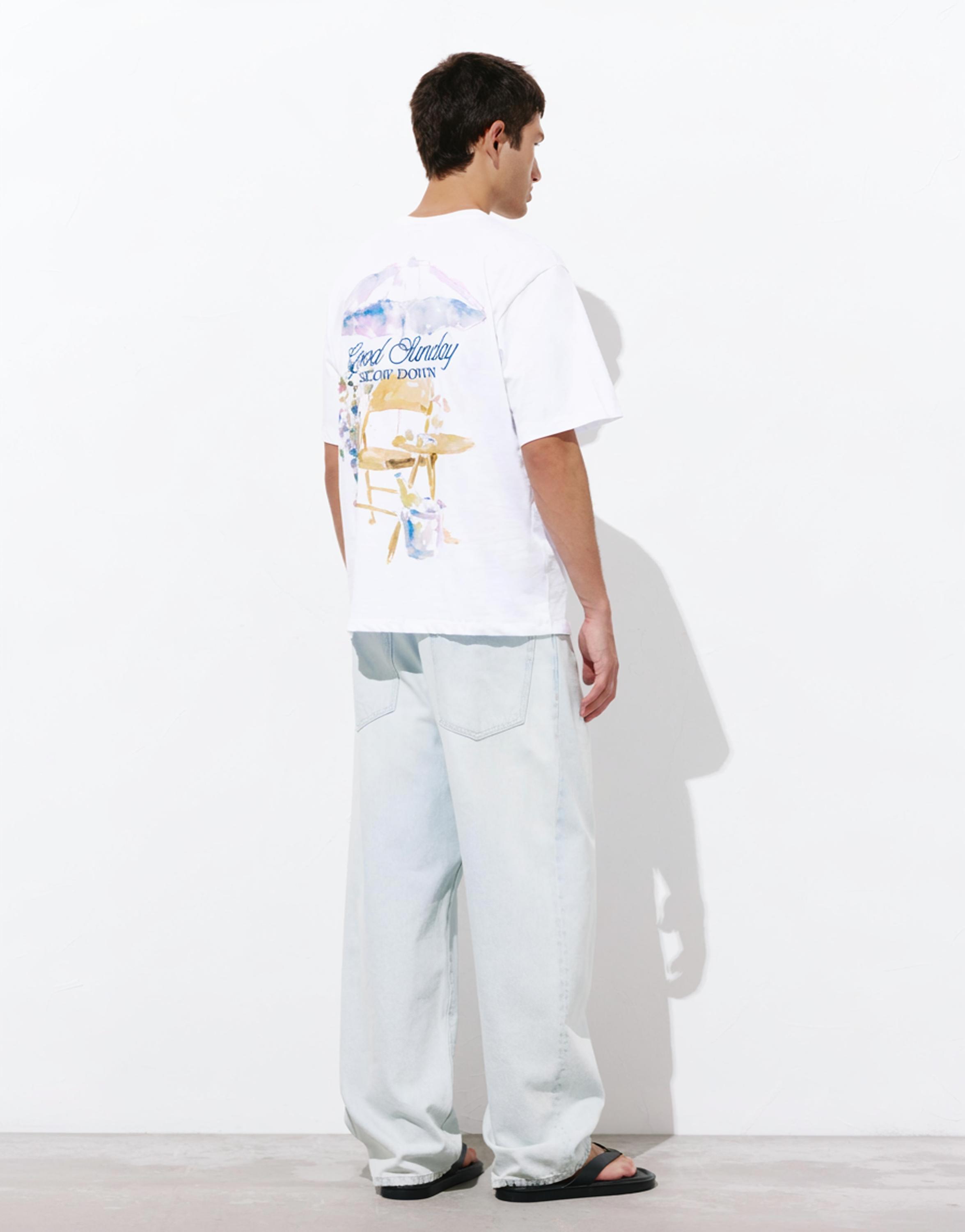 Good Sunday graphic T-shirt — Off white