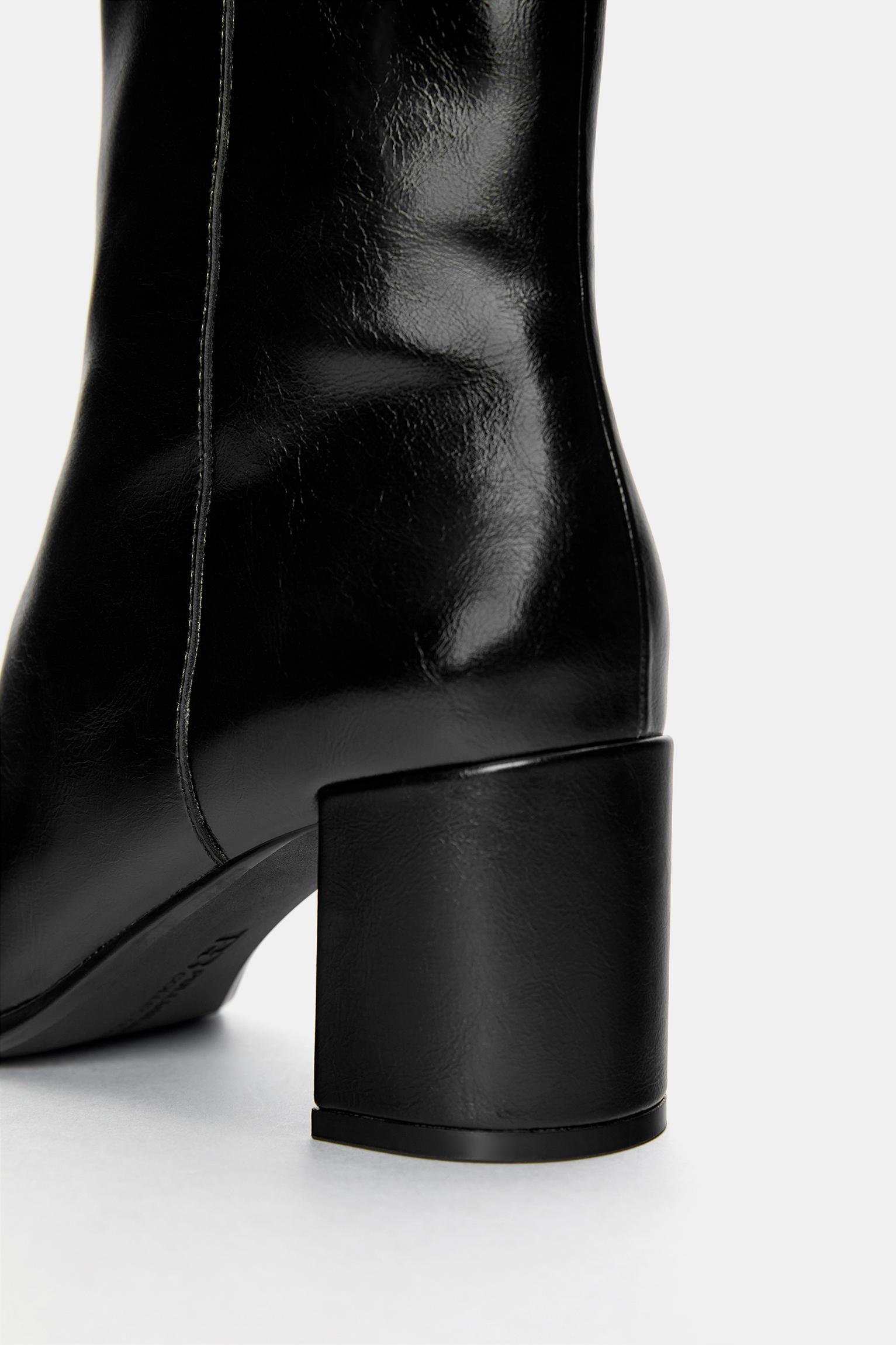 High-heel ankle boots — Black