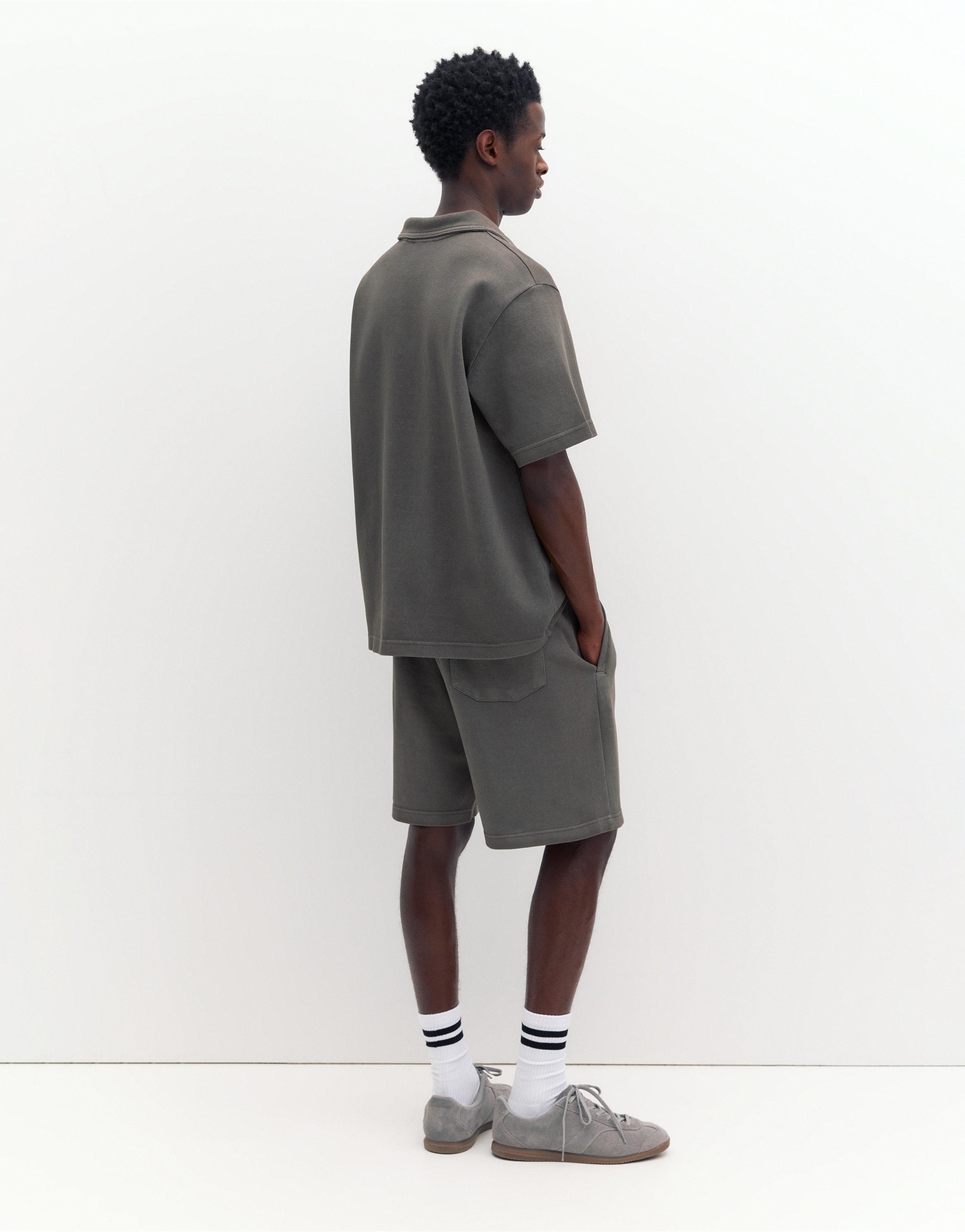 Dokulu jogger bermuda - Görsel 9