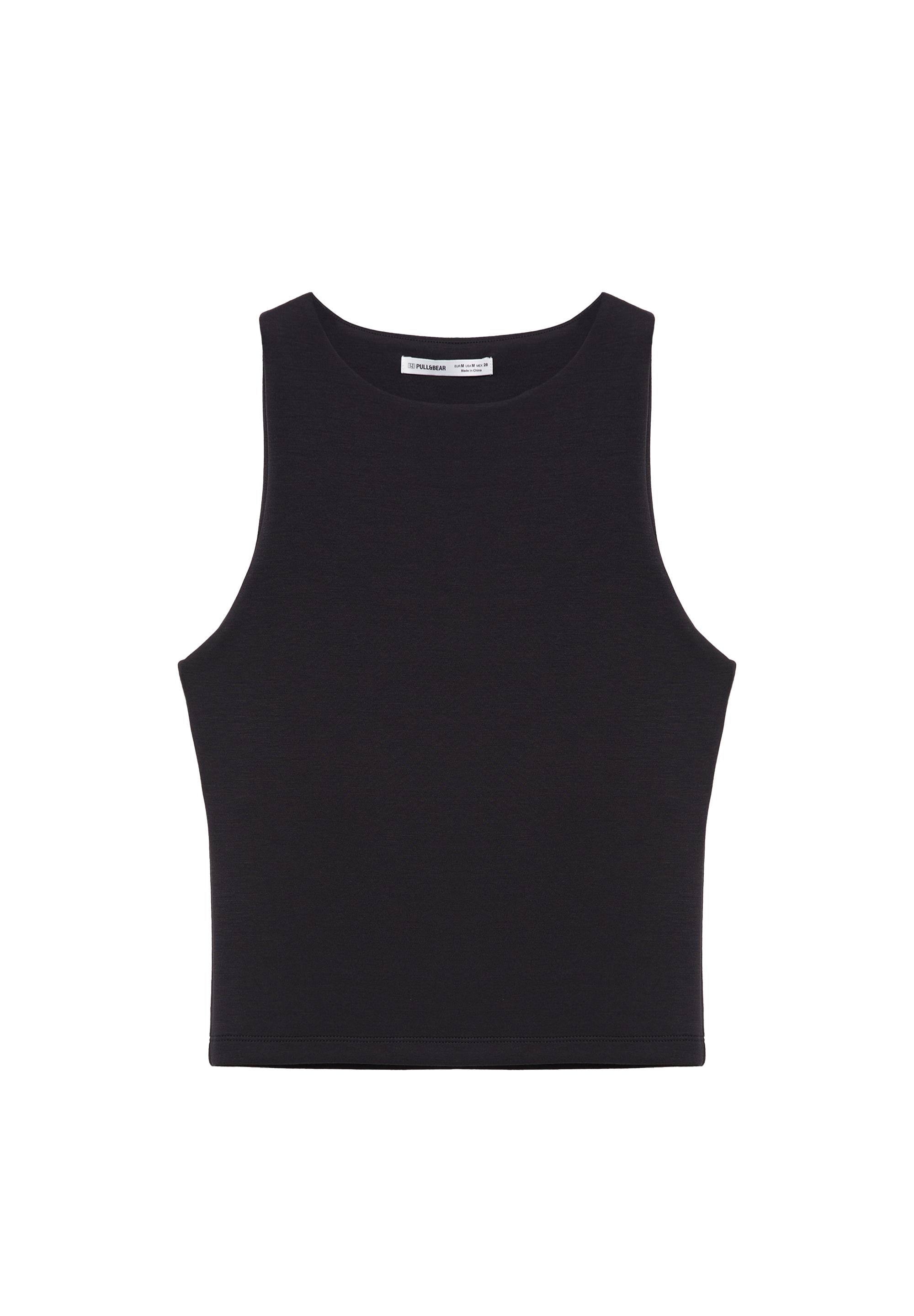 Soft-touch tank top — Black