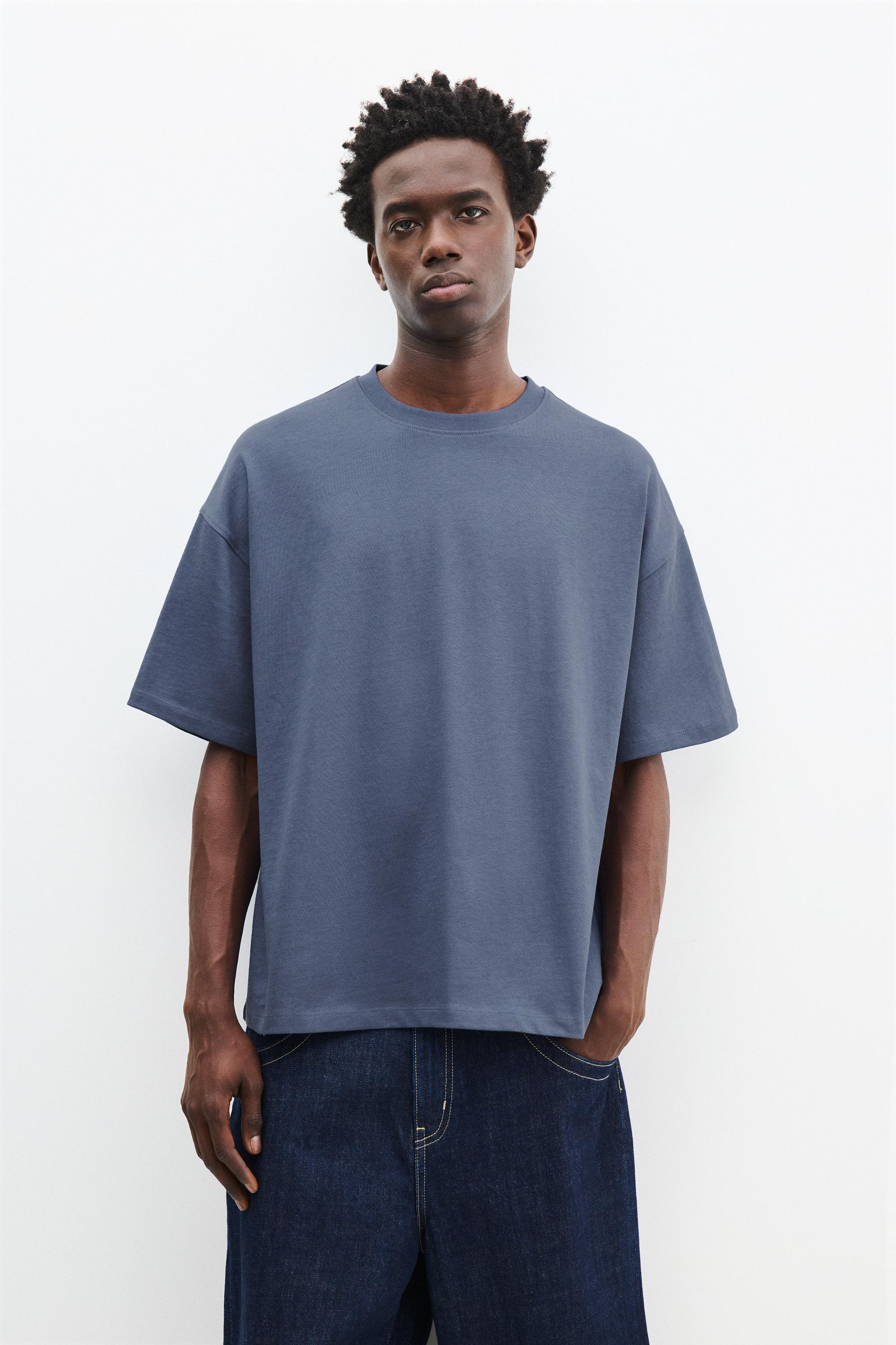 Boxy-T-Shirt Mit Kurzen Ärmeln