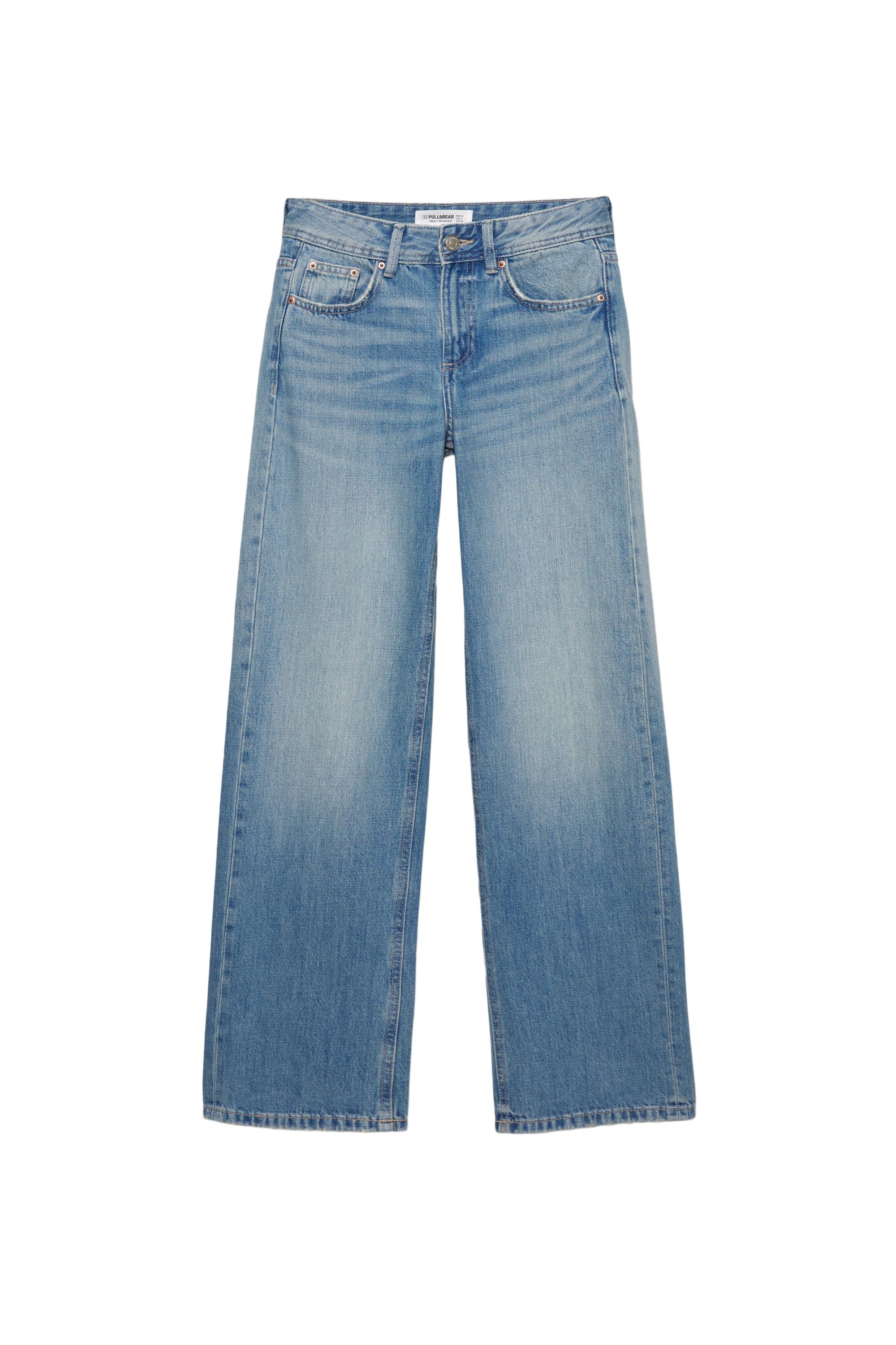 Jeans straight tiro bajo
