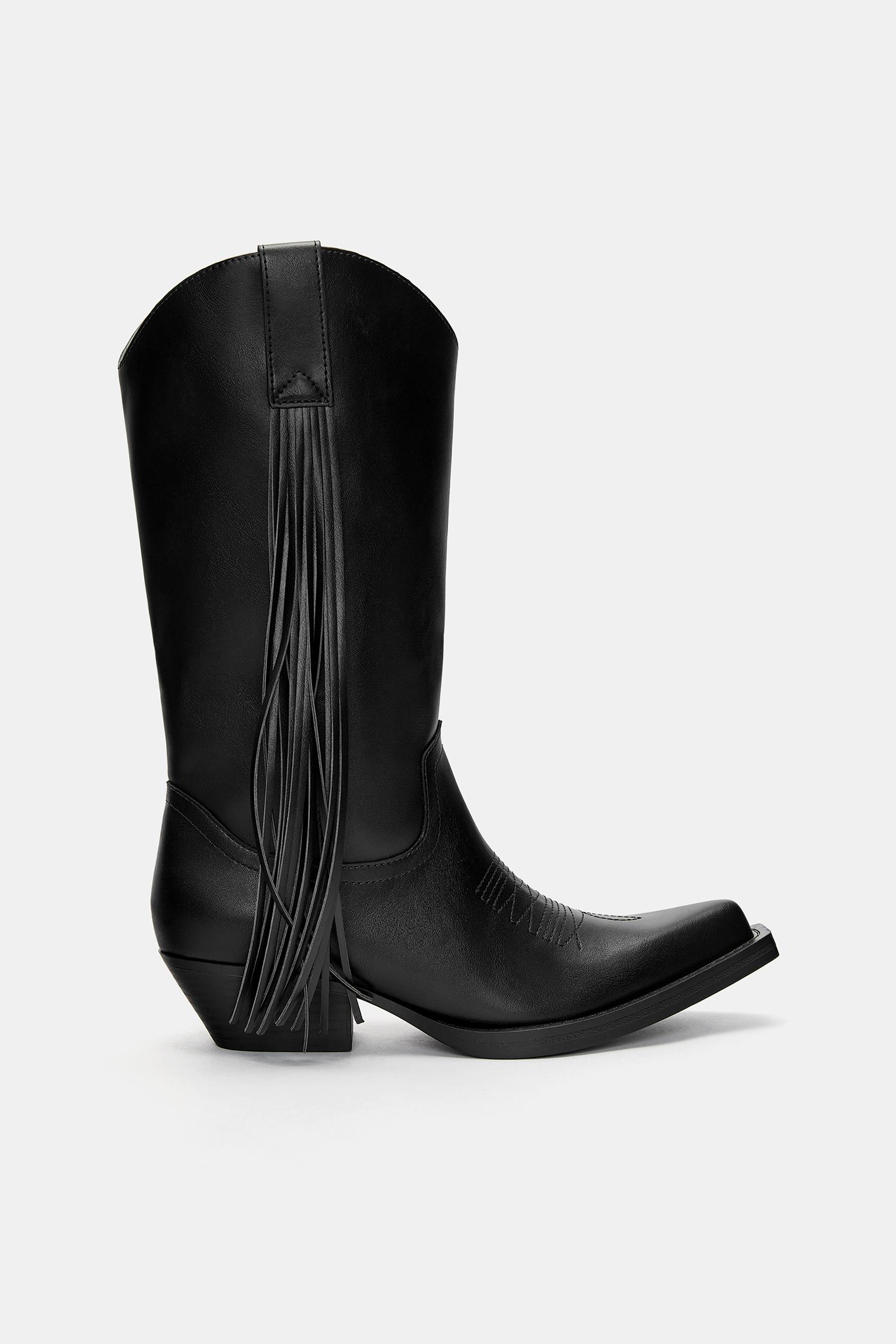 Stiefel Im Cowboylook Mit Fransen
