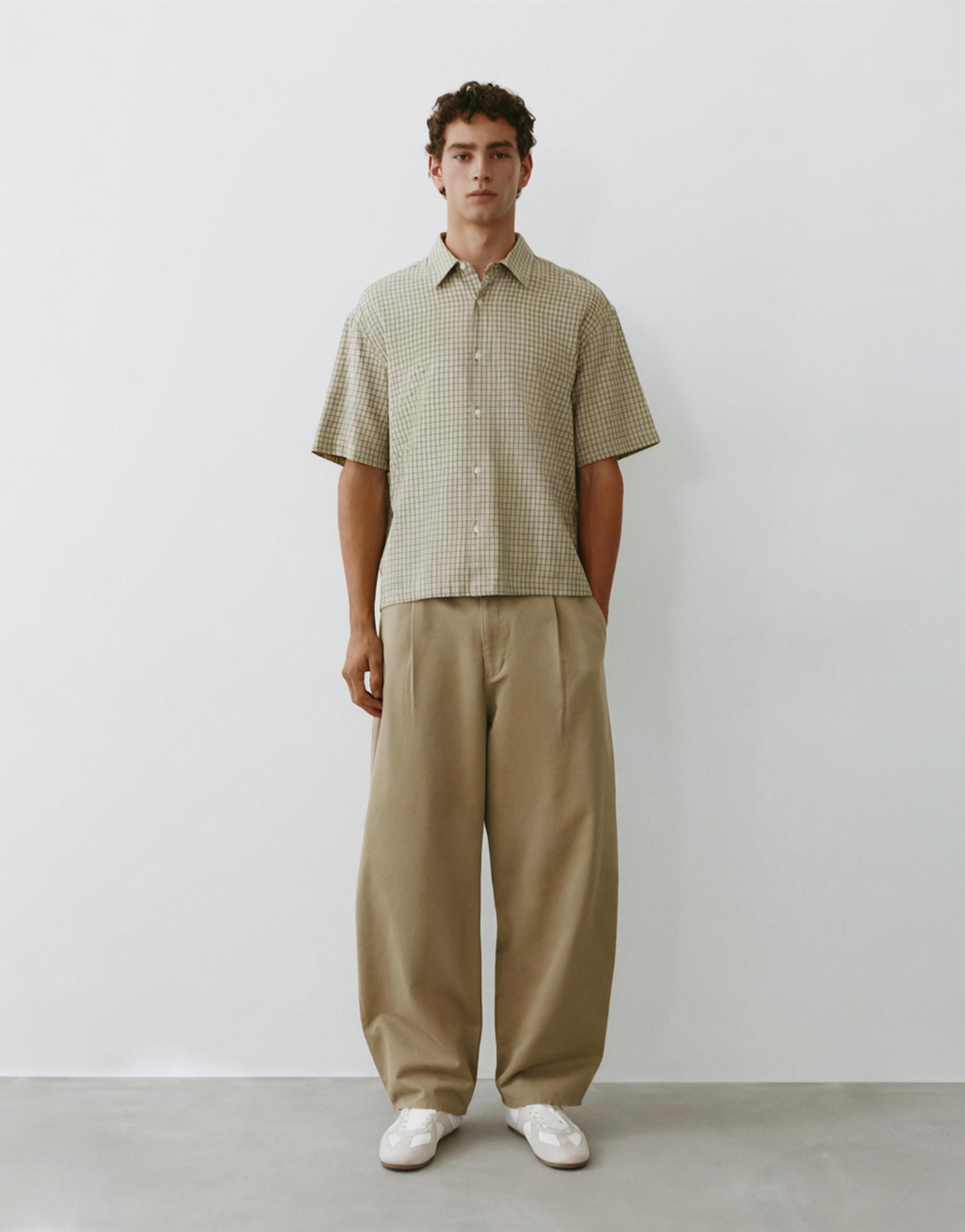Baggy darted chinos — Beige